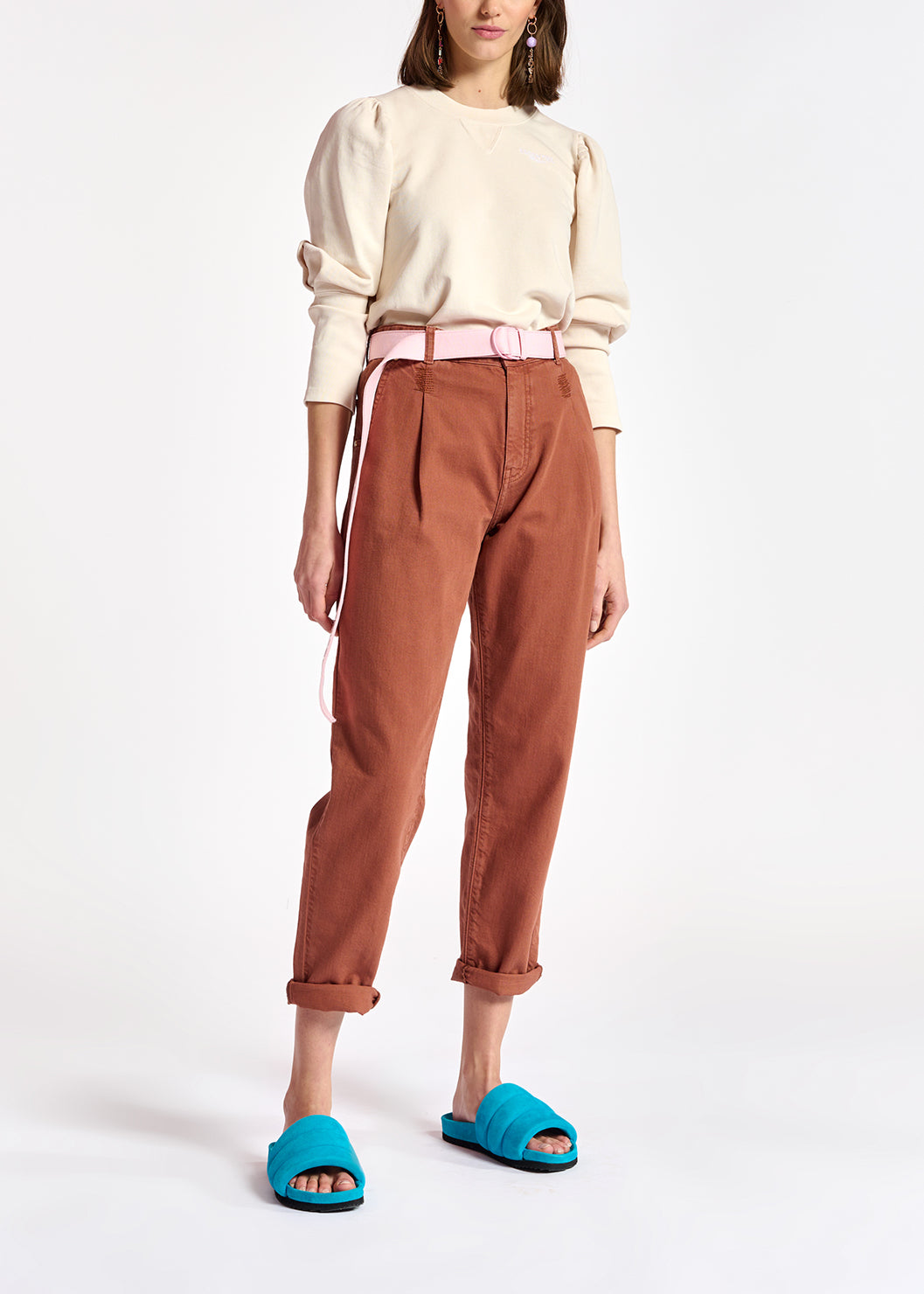 Off-white organic-cotton jersey sweatshirt RE—SSENTIEL | Essentiel second hand