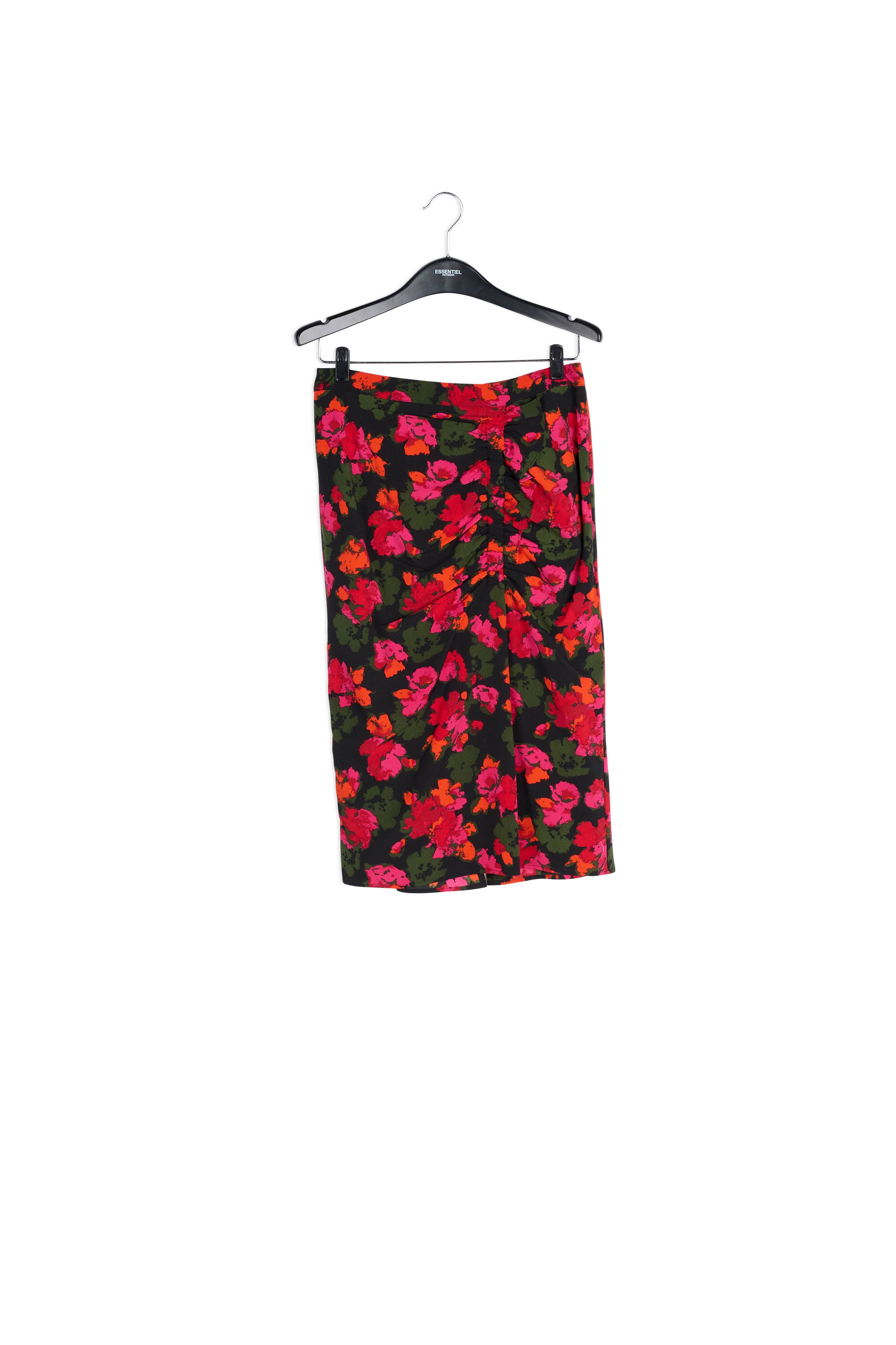 Black and red floral pencil skirt RE—SSENTIEL | Essentiel second hand