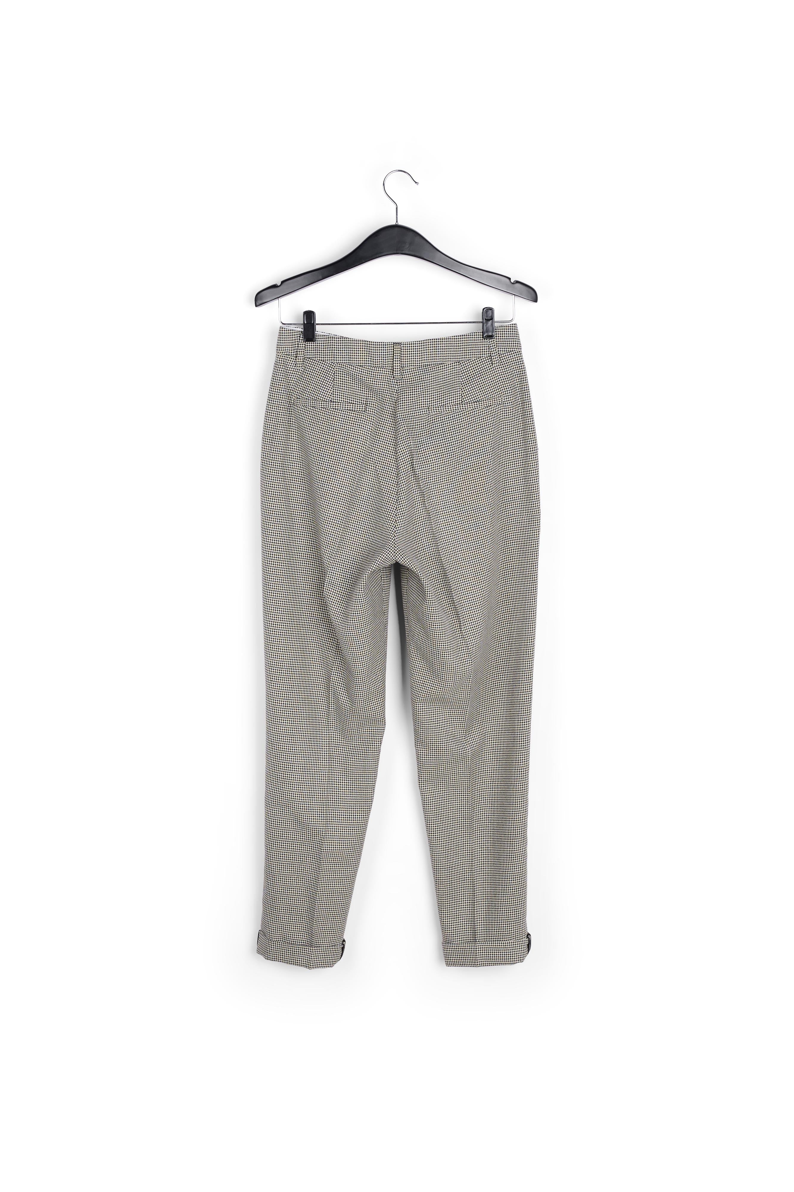 Pantalon pied-de-poule ample à taille haute RE—SSENTIEL | Essentiel second hand