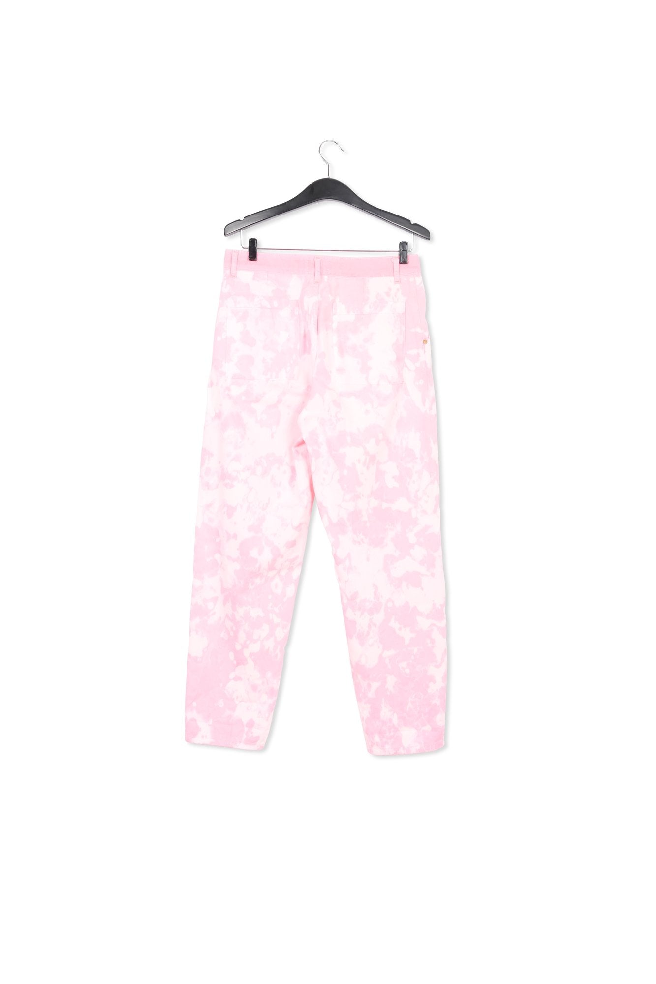 Pink and off-white tie-dyed jeans RE—SSENTIEL | Essentiel second hand