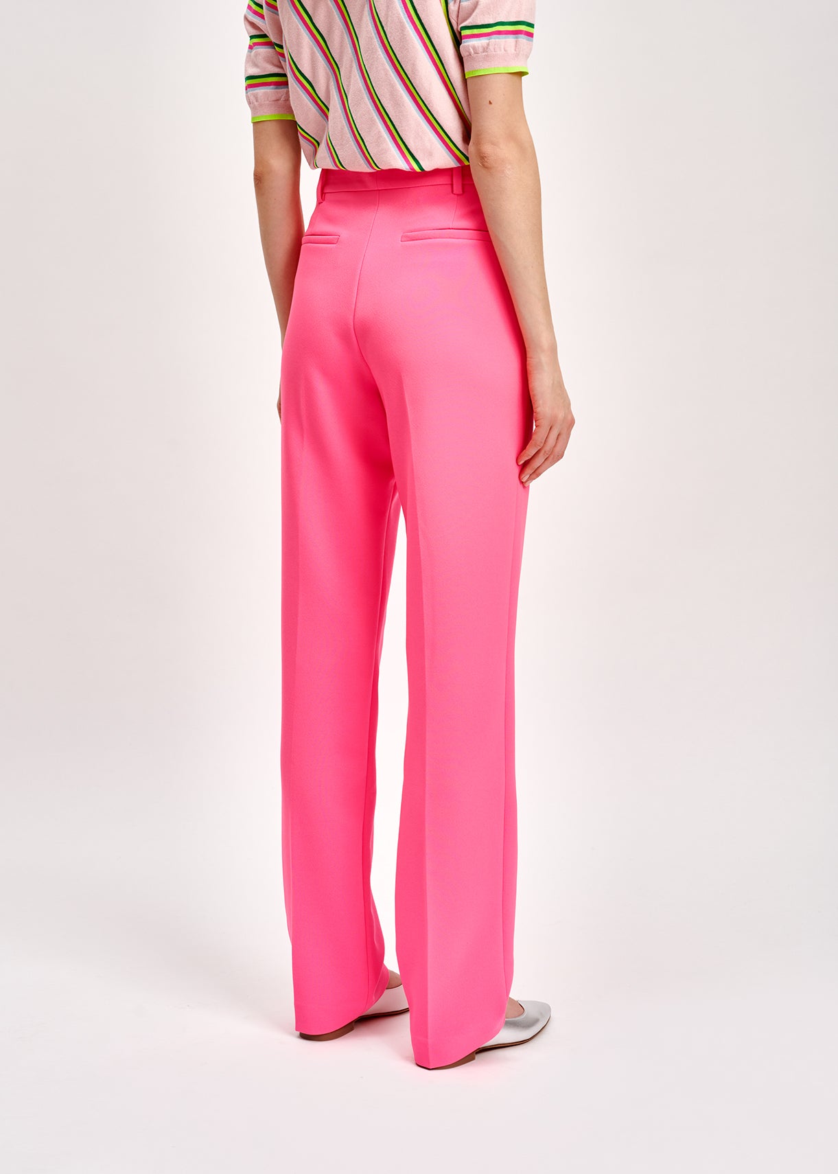 Neon pink straight-leg pants RE—SSENTIEL | Essentiel second hand
