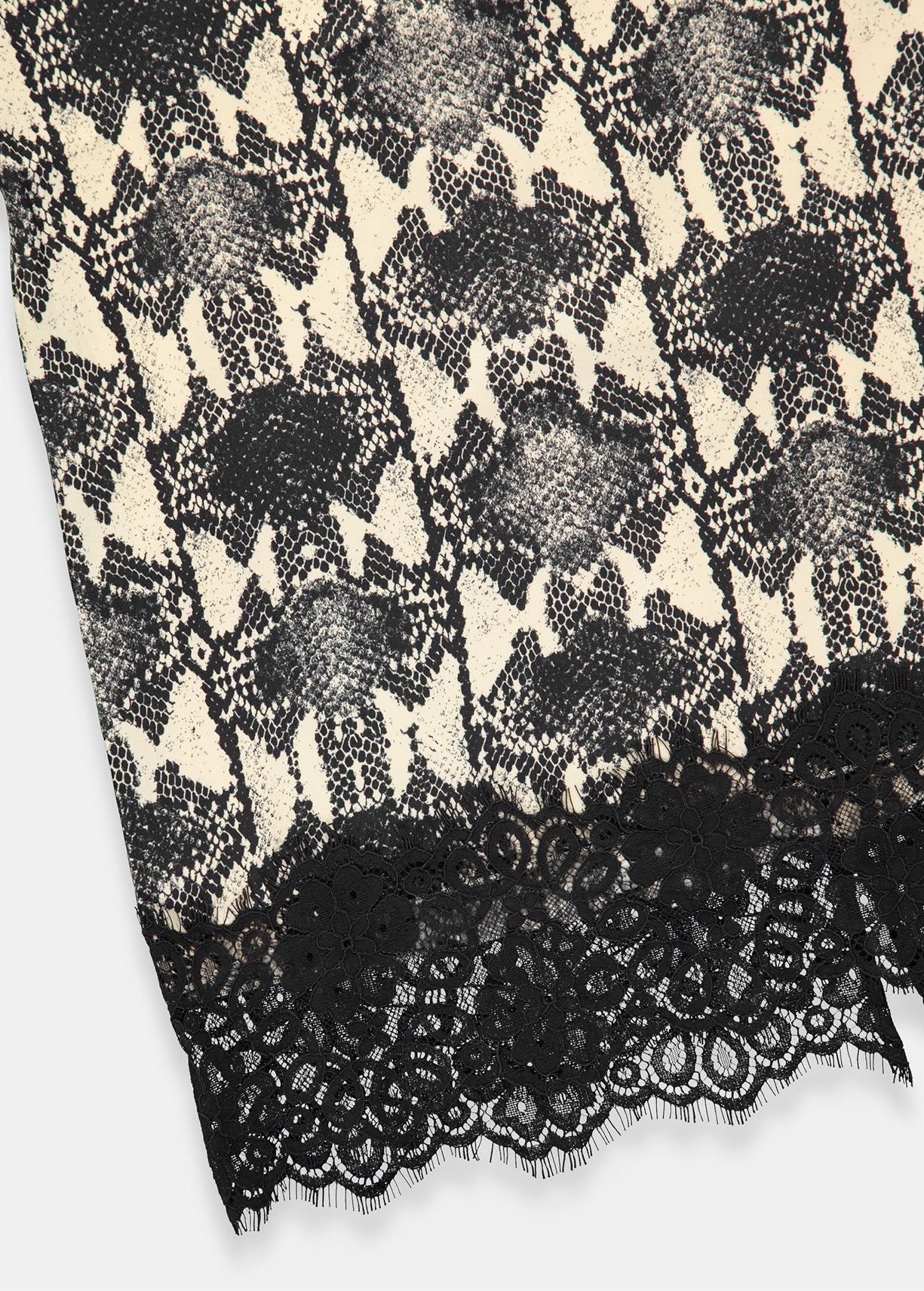 Gebroken witte kokerrok met slangenprint RE—SSENTIEL | Essentiel second hand