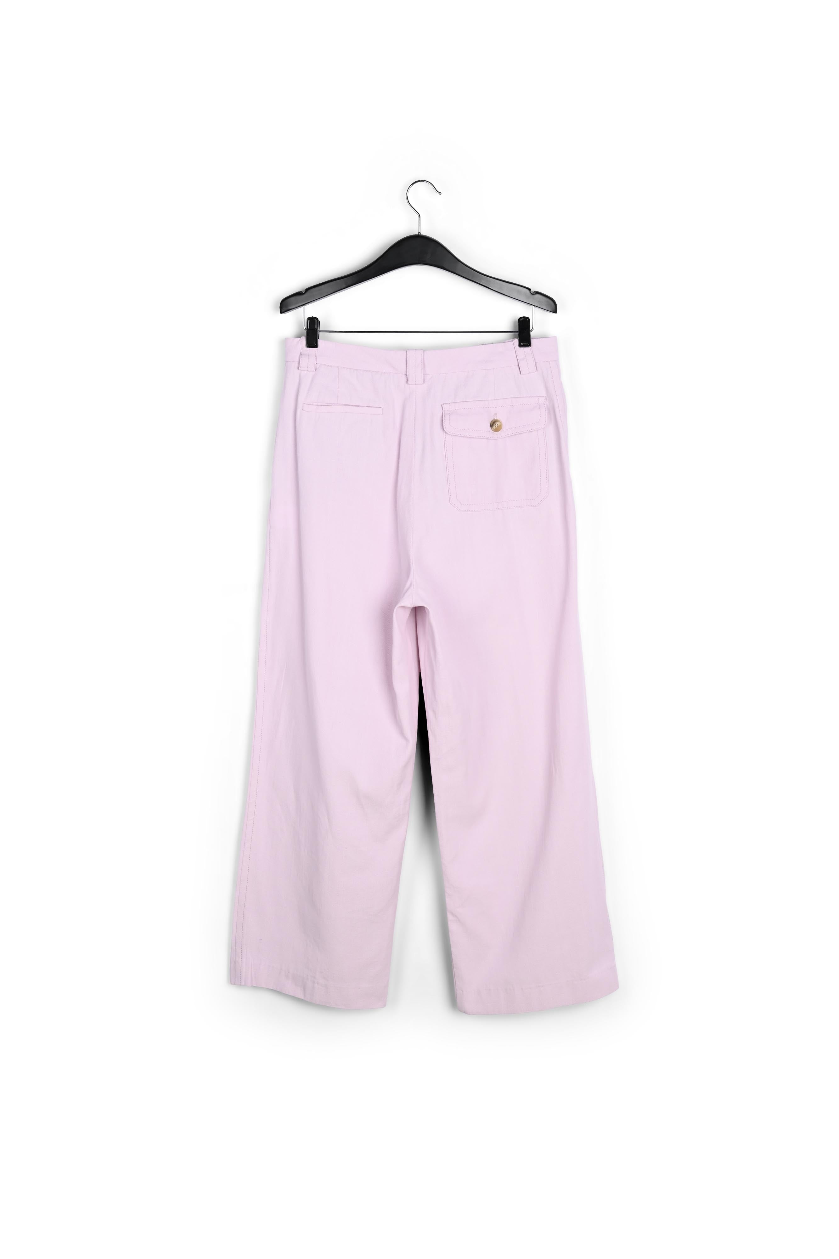 Lila katoenen broek met brede pijpen RE—SSENTIEL | Essentiel second hand