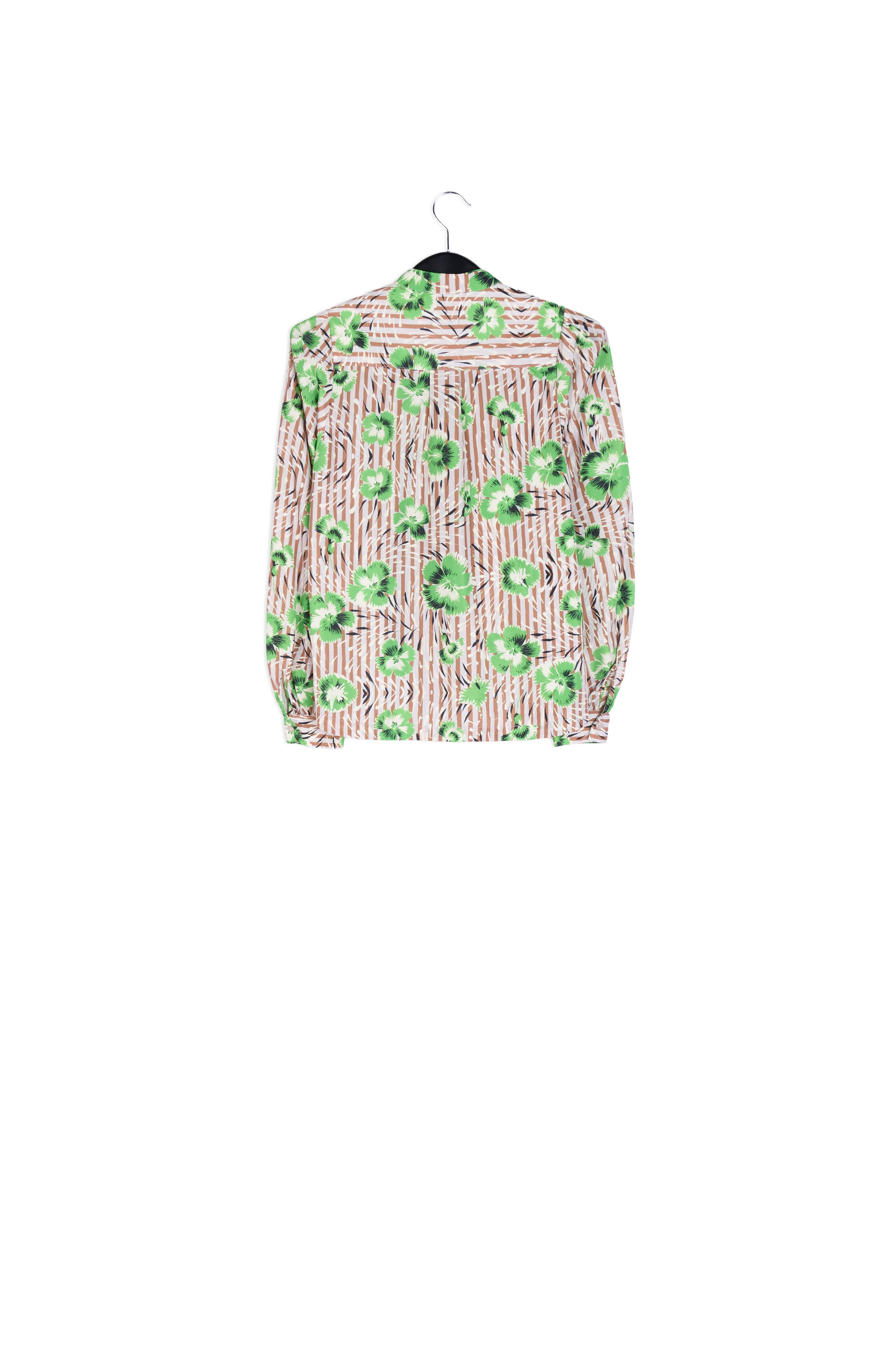 Green puffed-sleeve top RE—SSENTIEL | Essentiel second hand