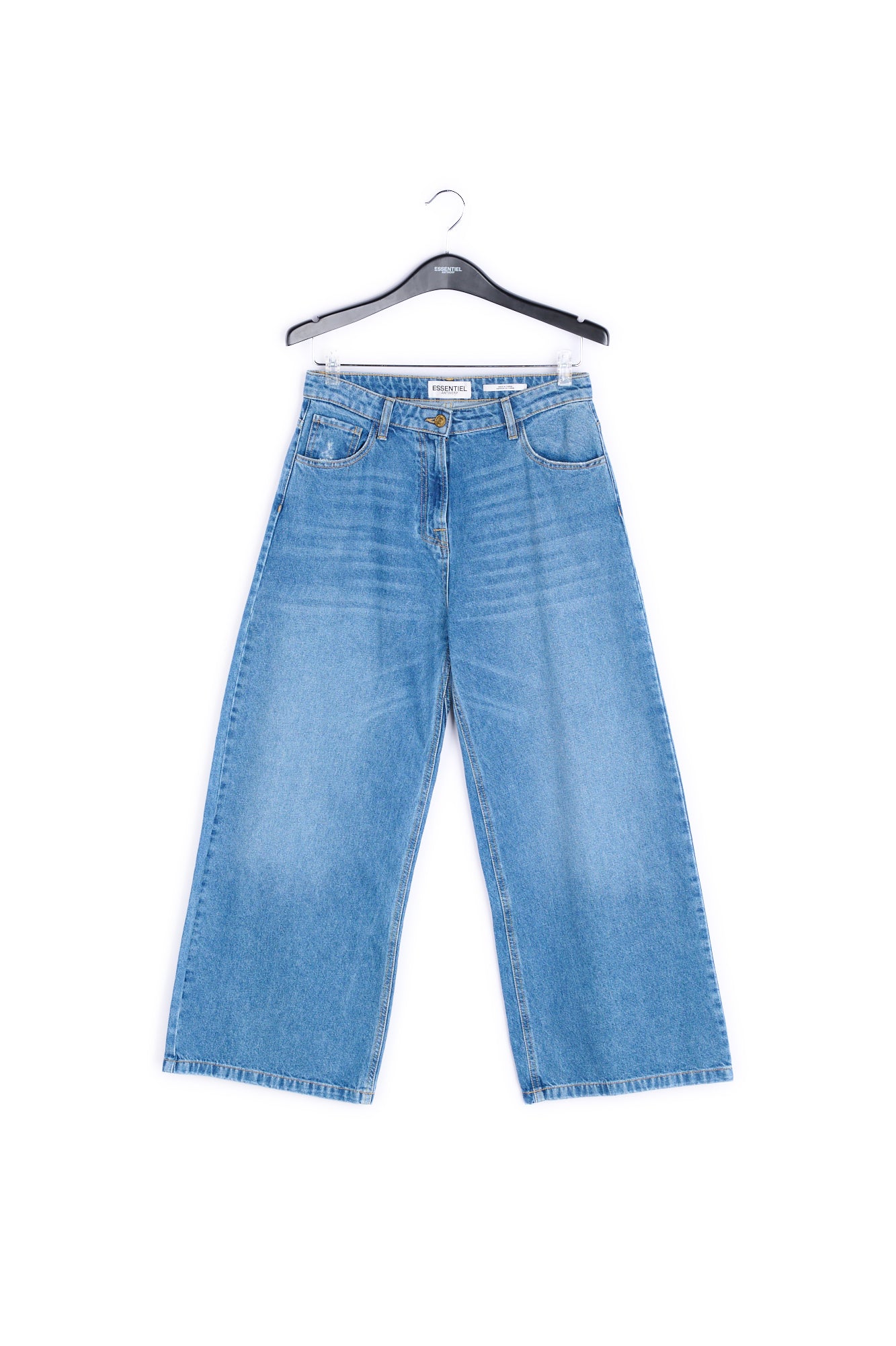 Light blue 7/8th wide-leg jeans RE—SSENTIEL | Essentiel second hand