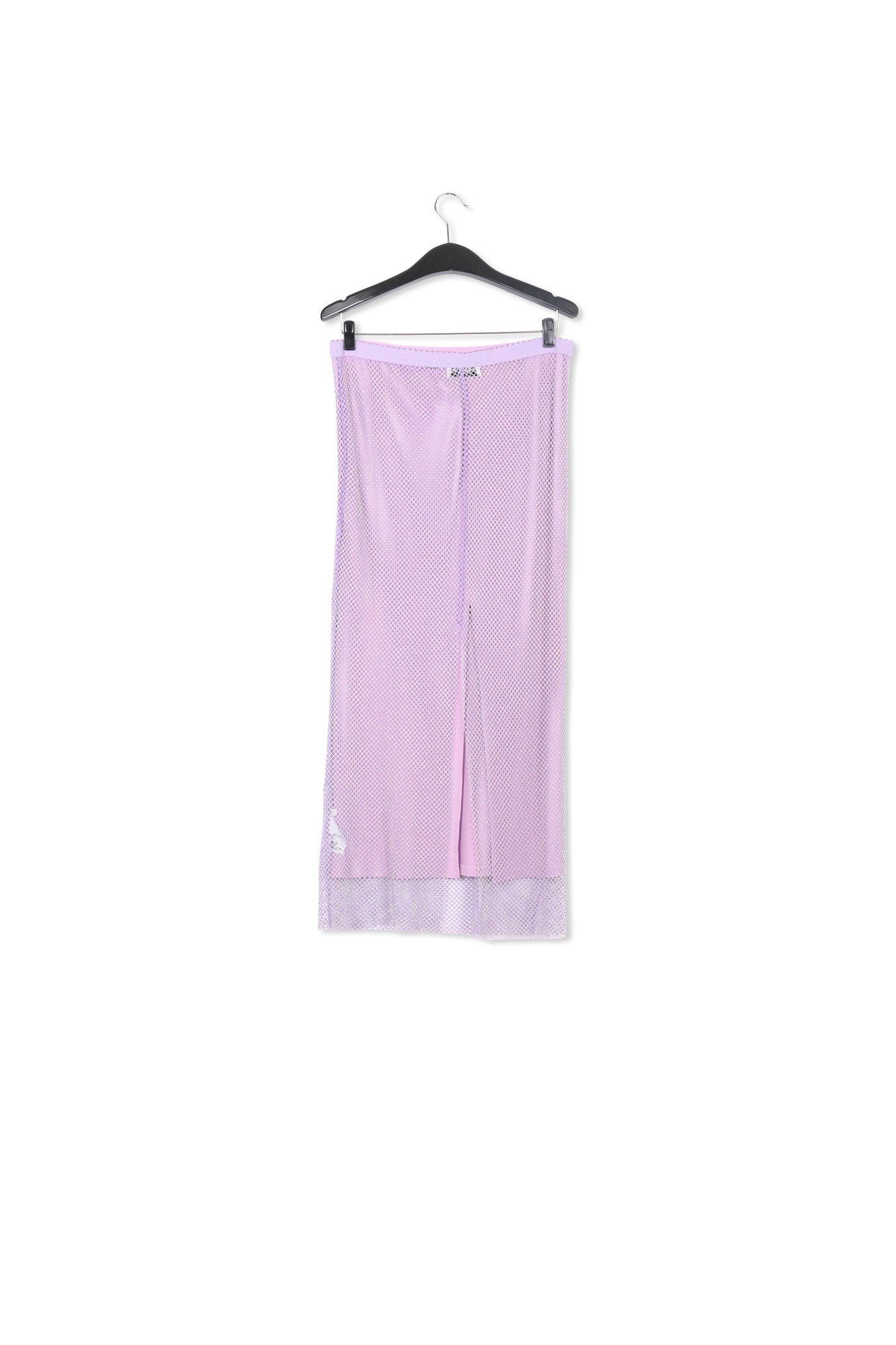 Lilac rhinestone-embellished mesh midi skirt RE—SSENTIEL | Essentiel second hand