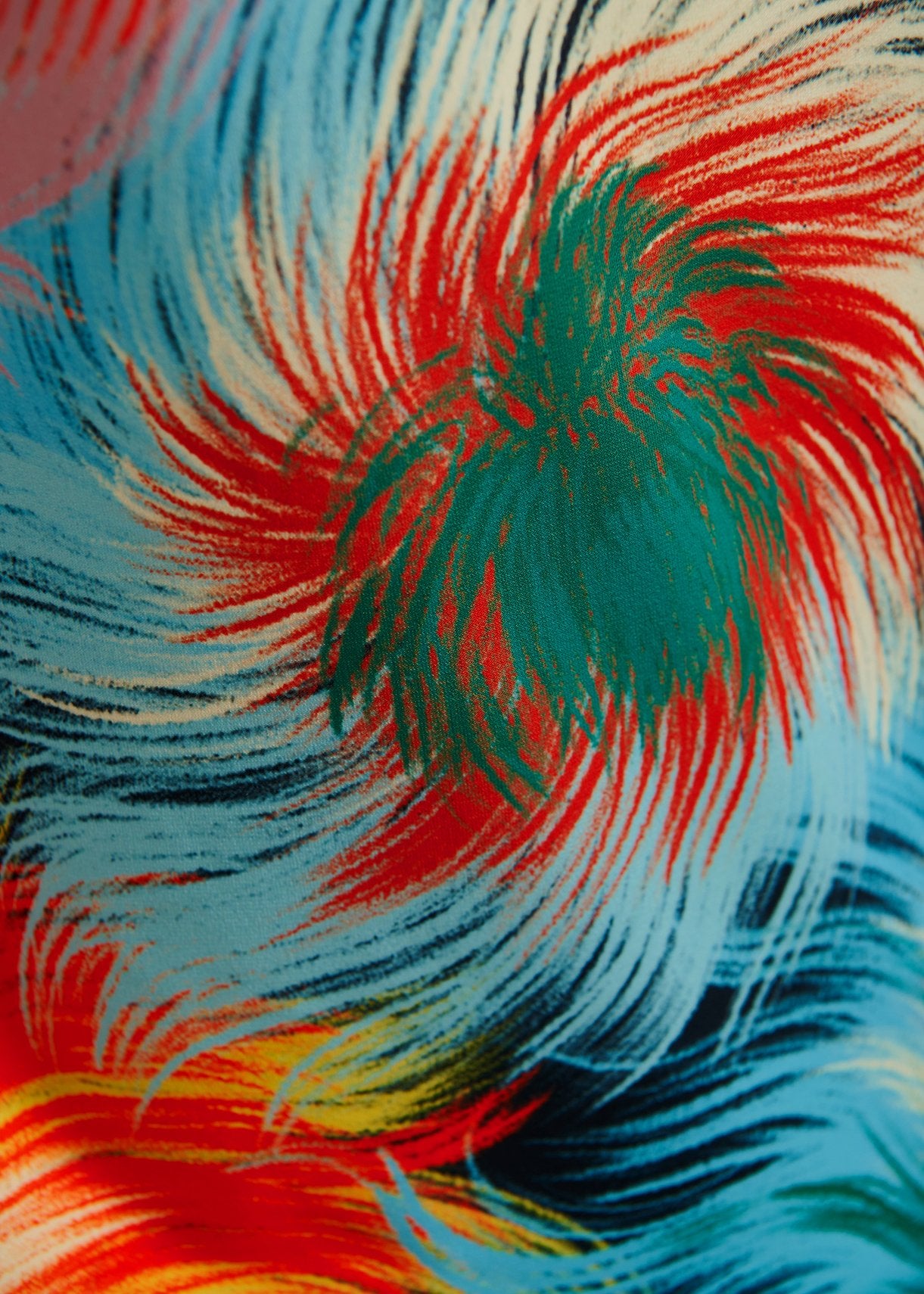 Multicolor abstract-print turtleneck top RE—SSENTIEL | Essentiel second hand