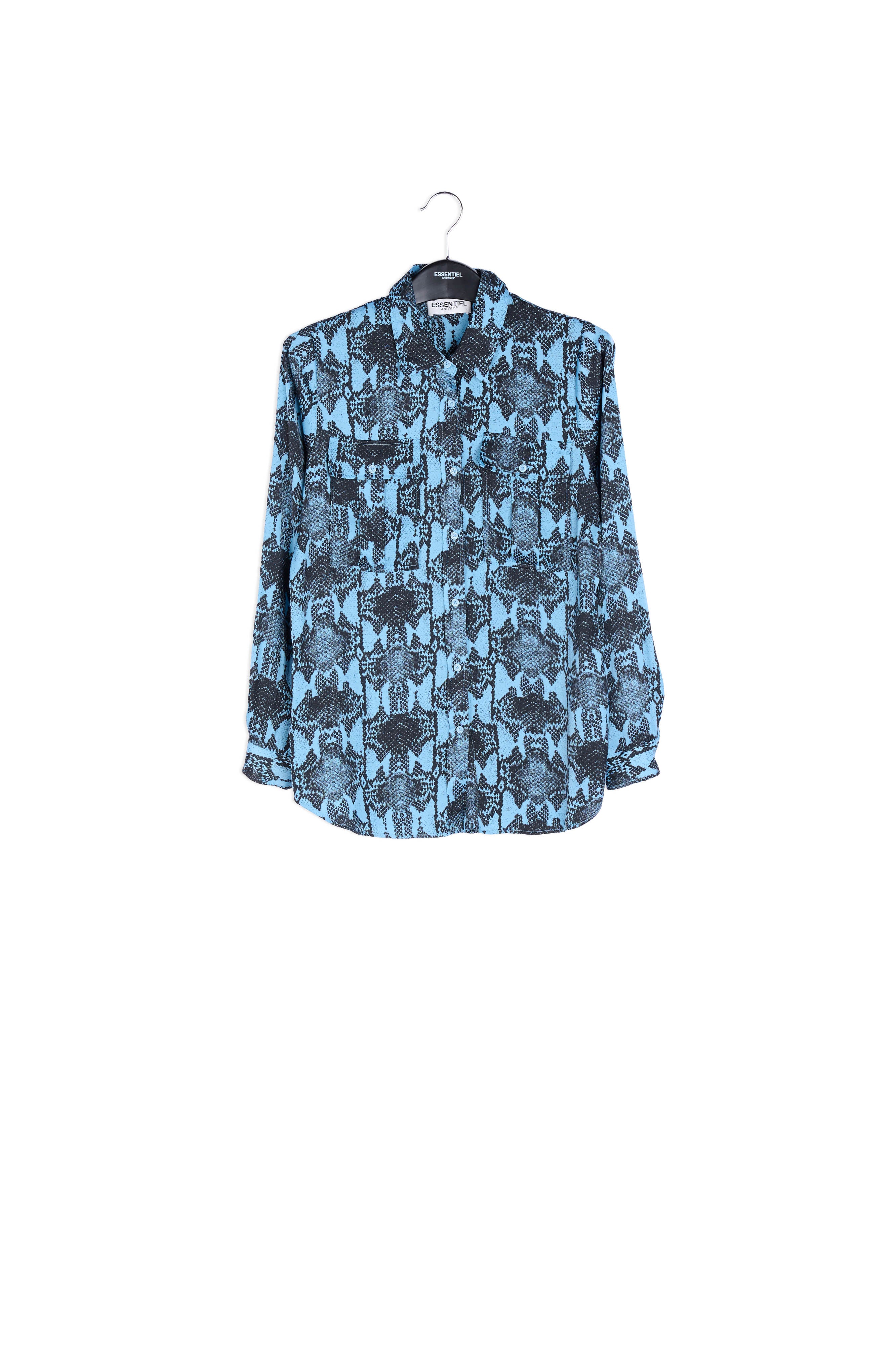 Blue shirt with snake print RE—SSENTIEL | Essentiel second hand