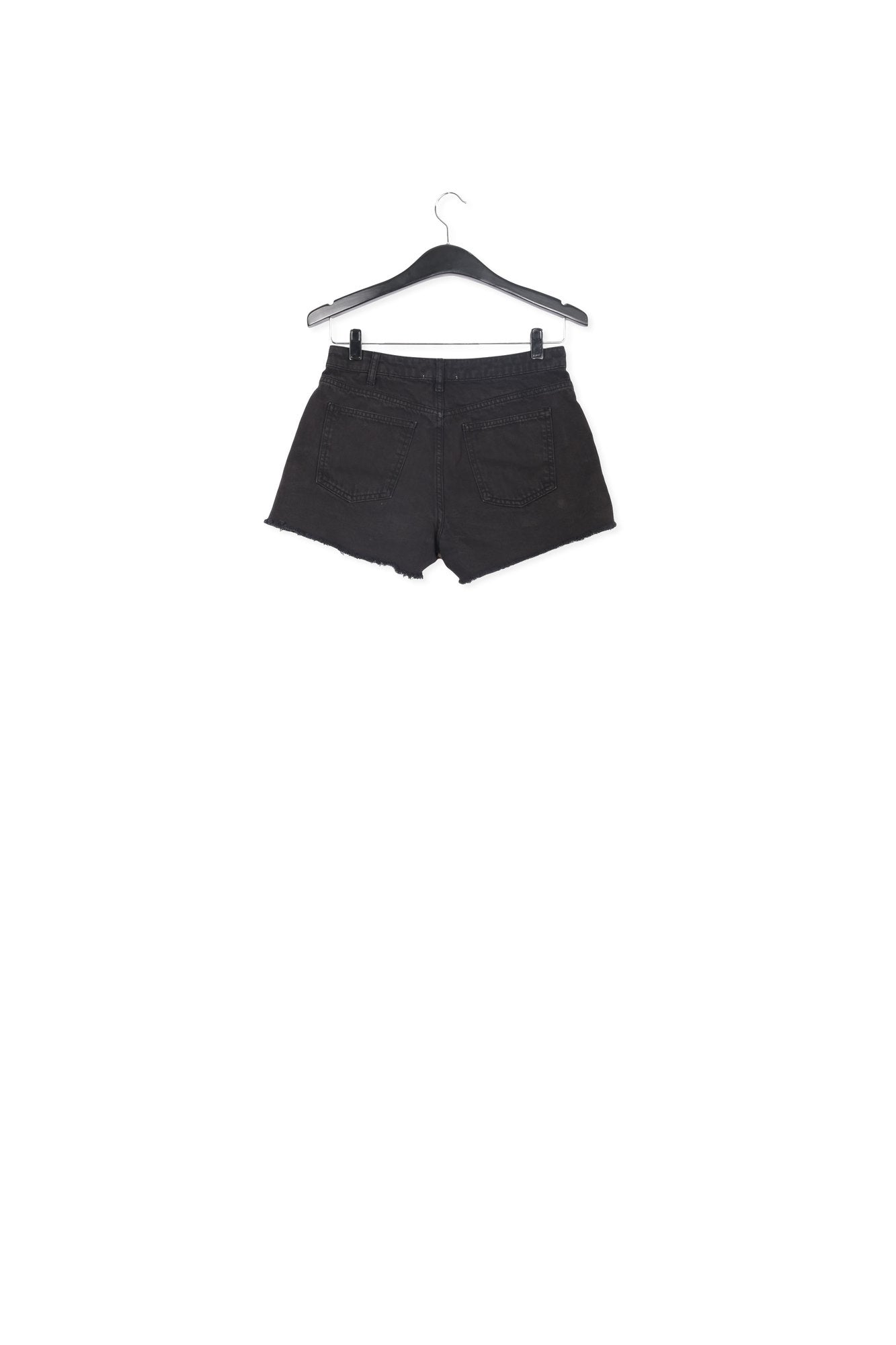 Black frayed denim shorts RE—SSENTIEL | Essentiel second hand