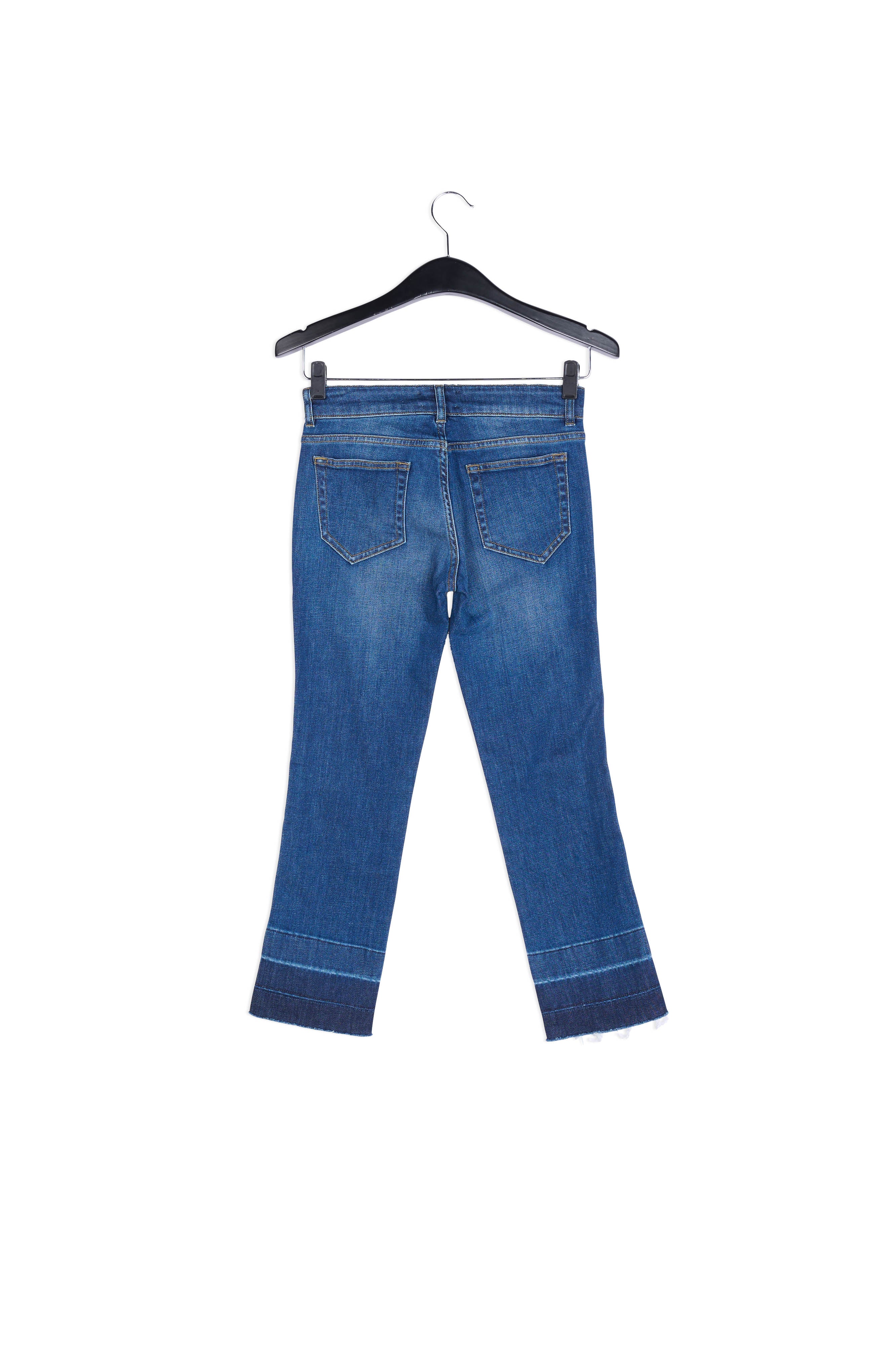 Blauwe slim jeans met gele zijstreep RE—SSENTIEL | Essentiel second hand
