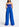 Blauwe broek met wijde pijpen Faume - seconde main