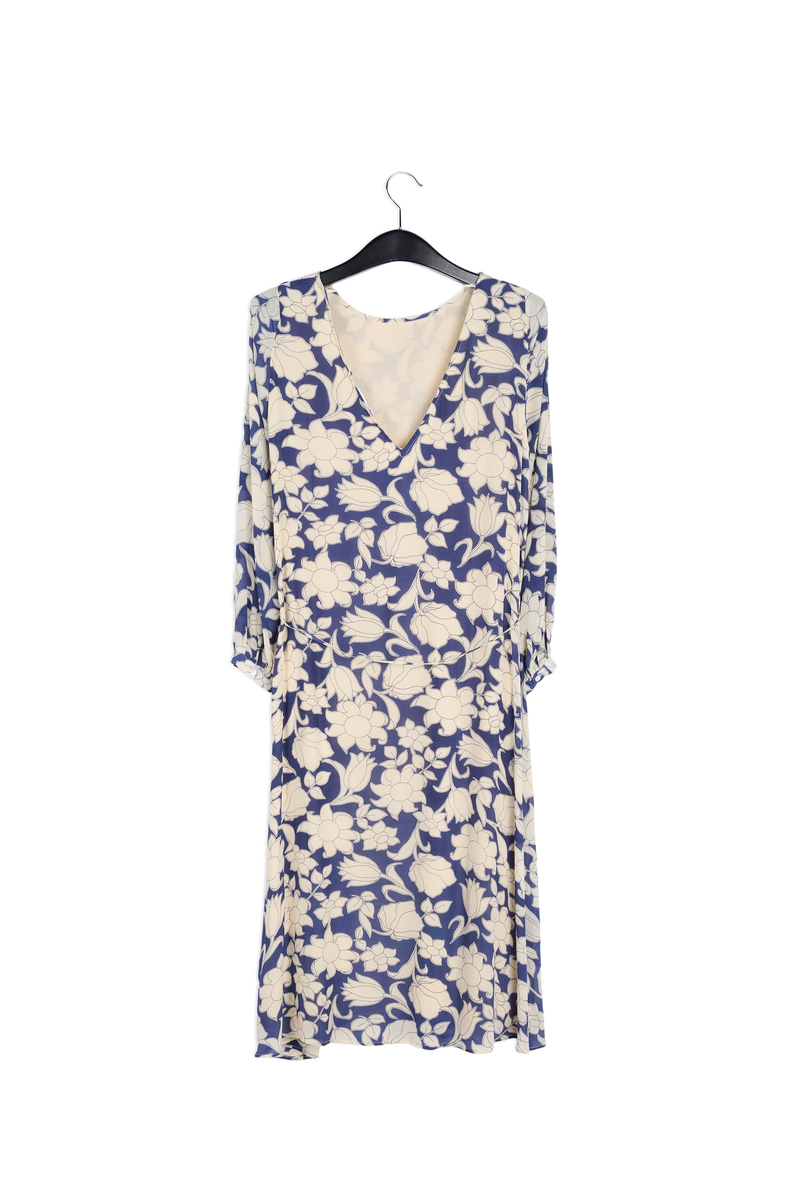 Blue flower print dress  RE—SSENTIEL | Essentiel second hand