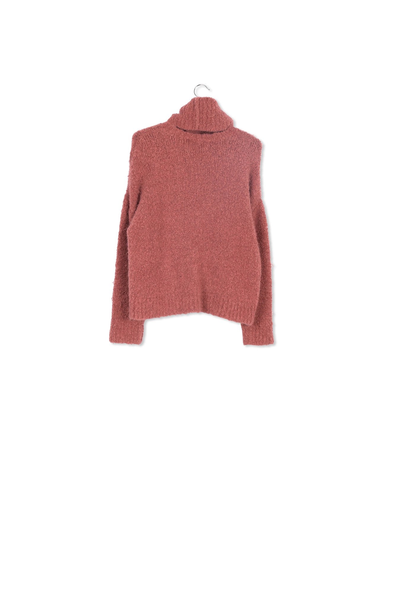 Brown knit sweater with separate collar RE—SSENTIEL | Essentiel second hand