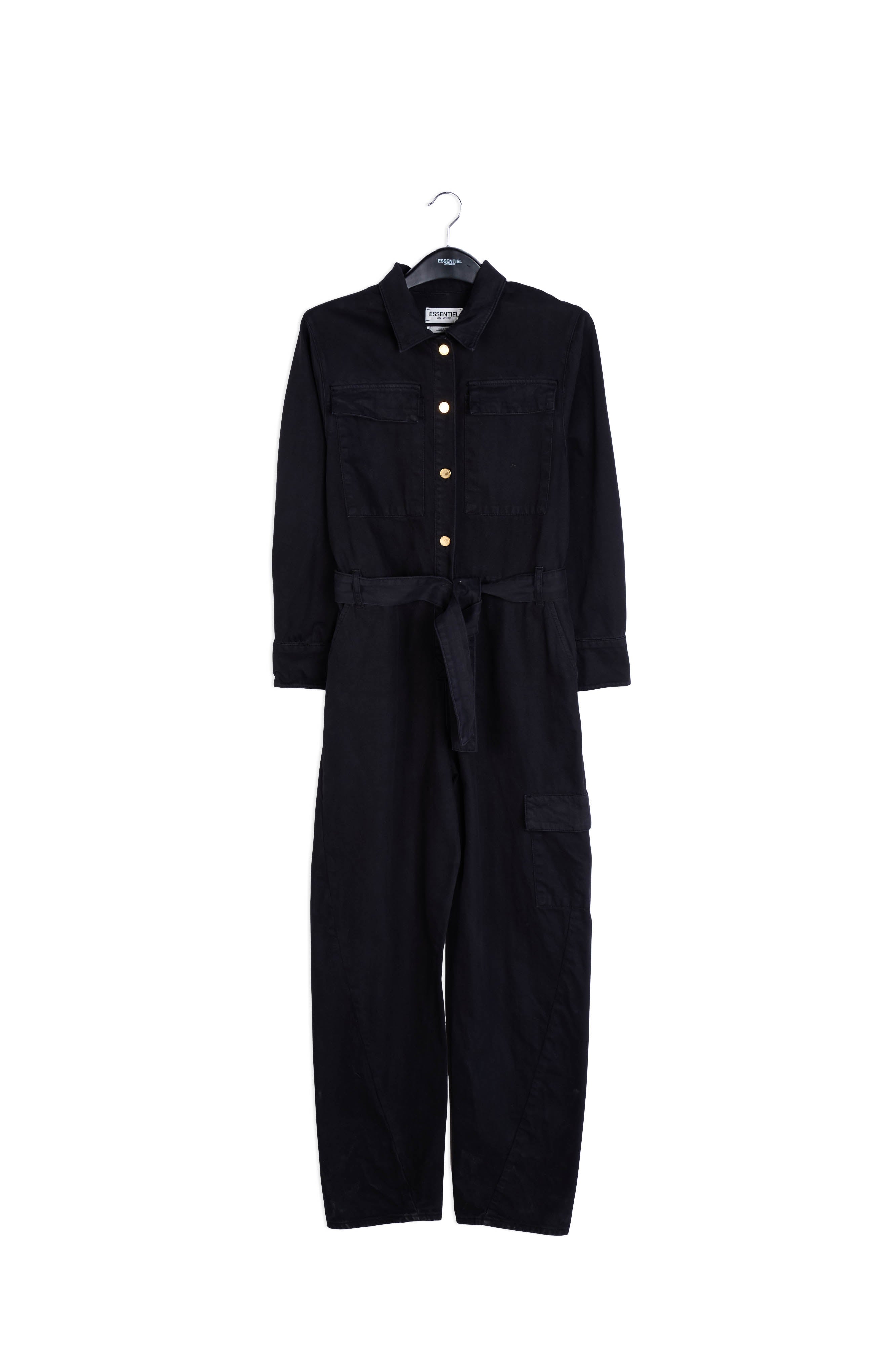 Black denim jumpsuit RE—SSENTIEL | Essentiel second hand