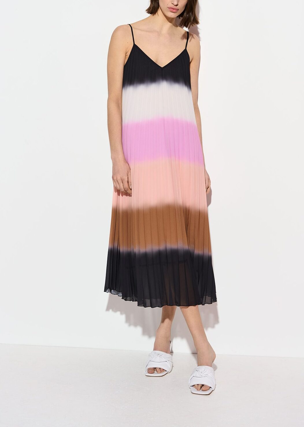 Robe caraco plissée à  effet dégradé multicolore RE—SSENTIEL | Essentiel second hand