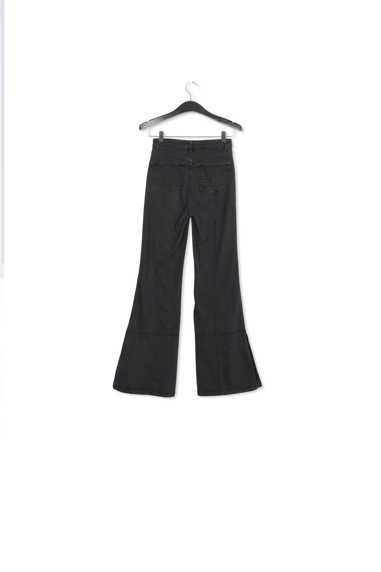 Black cotton-blend flared jeans RE—SSENTIEL | Essentiel second hand