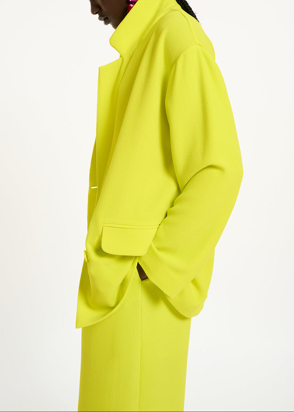 Gele blazer met dubbele knopenrij RE—SSENTIEL | Essentiel second hand