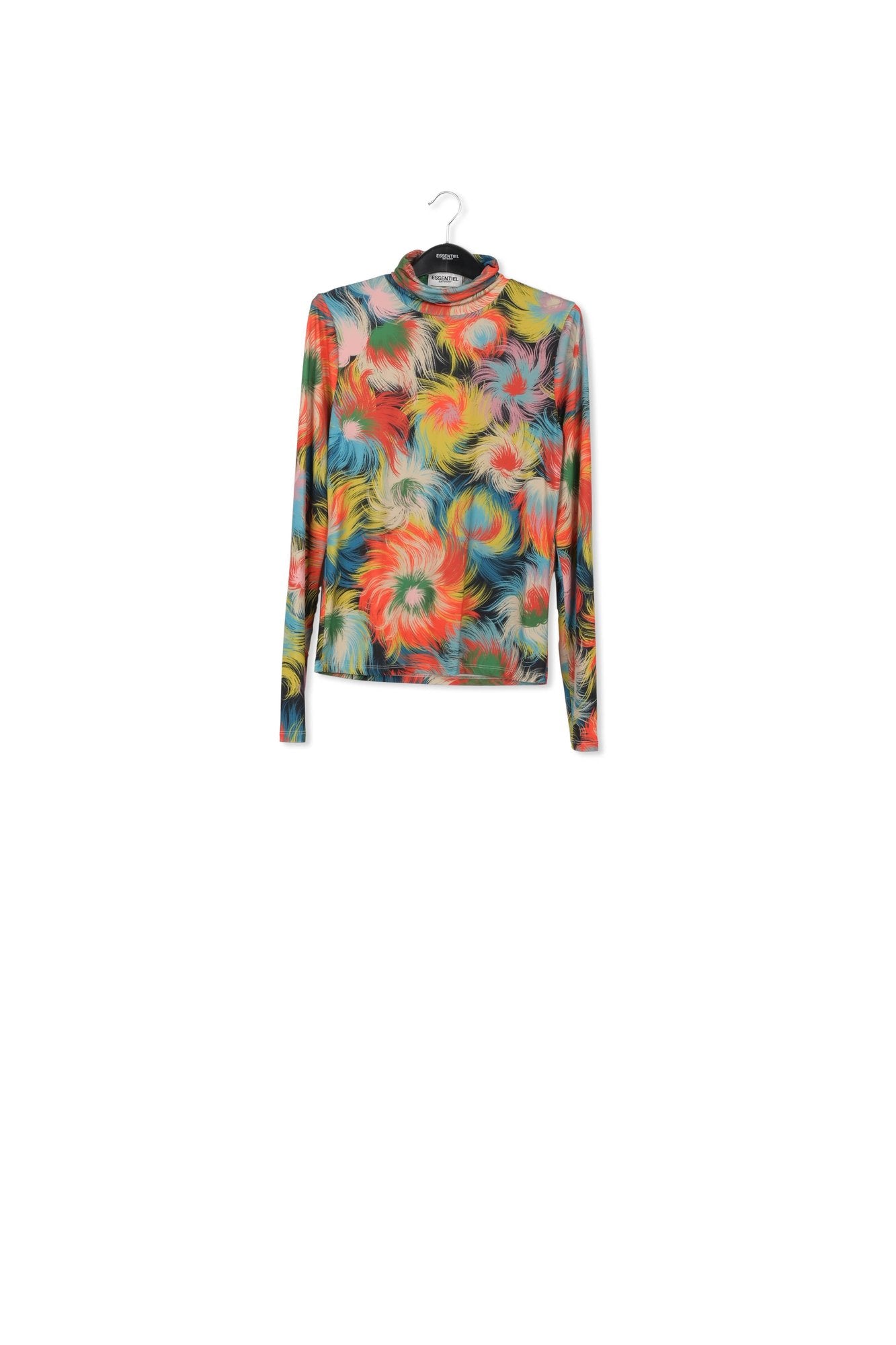 Multicolor abstract-print turtleneck top RE—SSENTIEL | Essentiel second hand