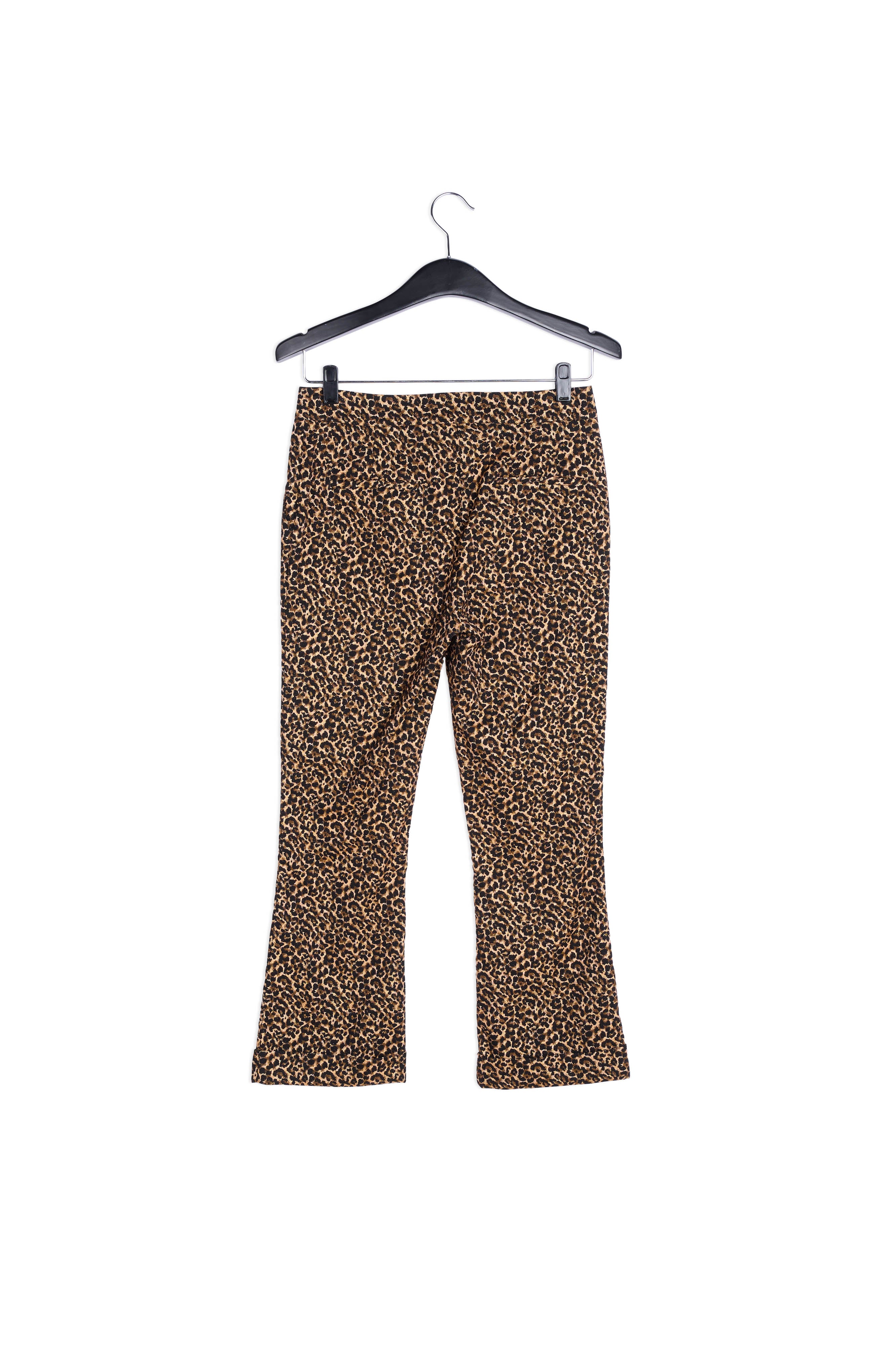 Flared-fit leopard-motif pants RE—SSENTIEL | Essentiel second hand