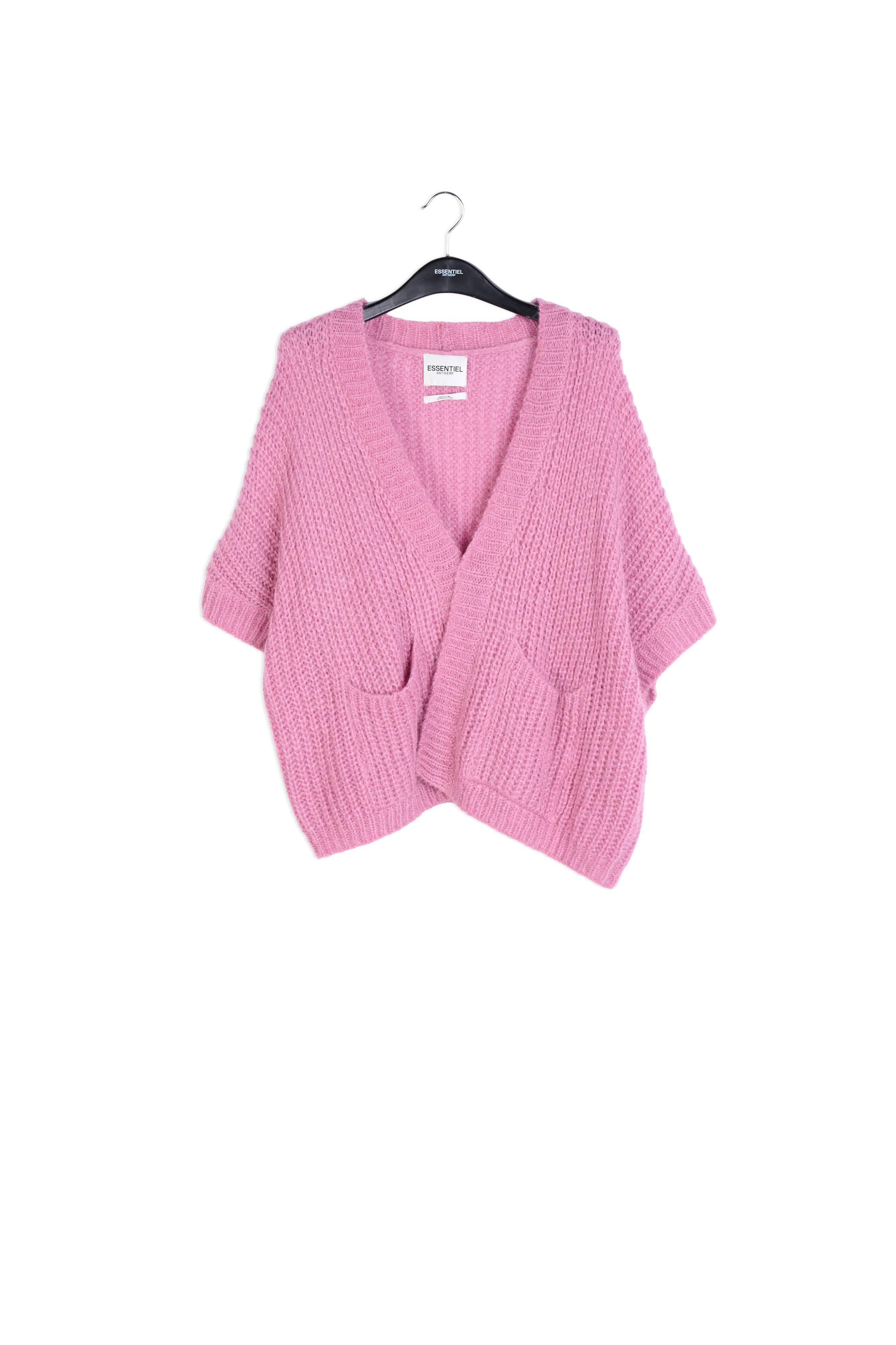 Cardigan rose en mohair mélangé RE—SSENTIEL | Essentiel second hand