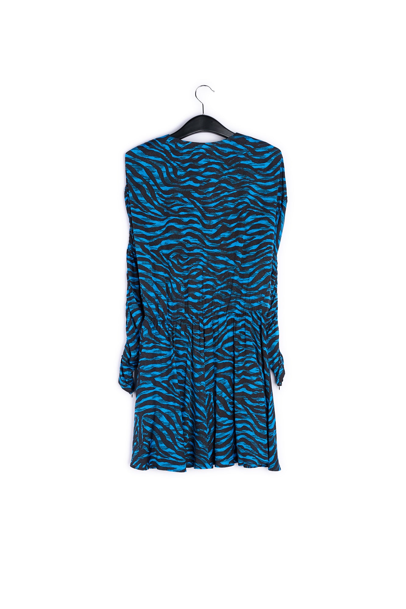 Turquoise and black zebra print mini dress RE—SSENTIEL | Essentiel second hand