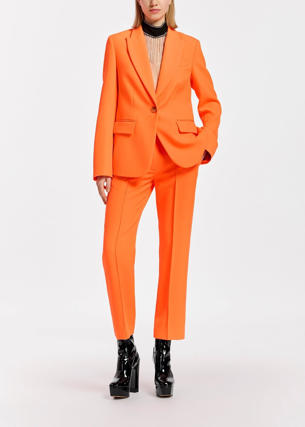 Blazer orange à coupe ajustée RE—SSENTIEL | Essentiel second hand