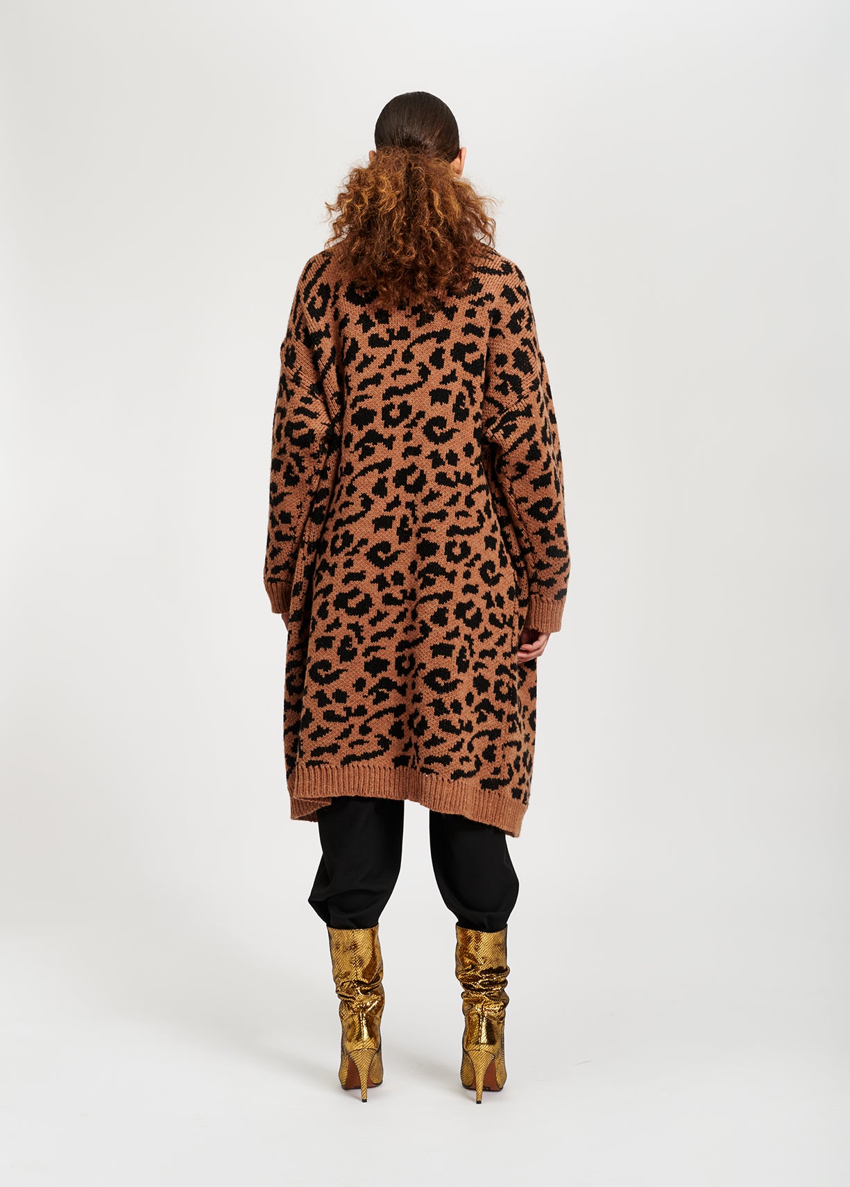 Leopard jacquard coat RE—SSENTIEL | Essentiel second hand