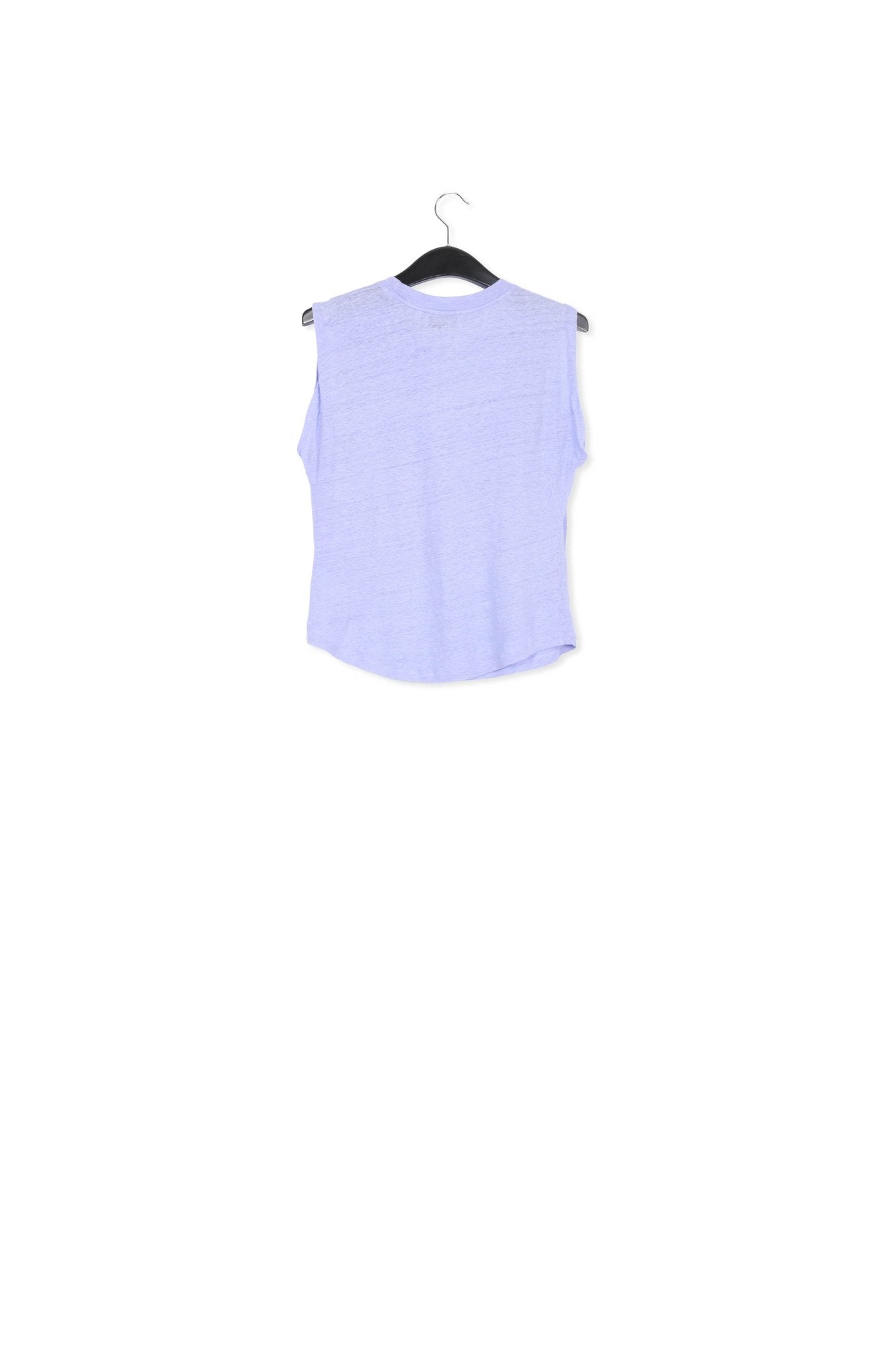 Blue linen sleeveless T-shirt RE—SSENTIEL | Essentiel second hand