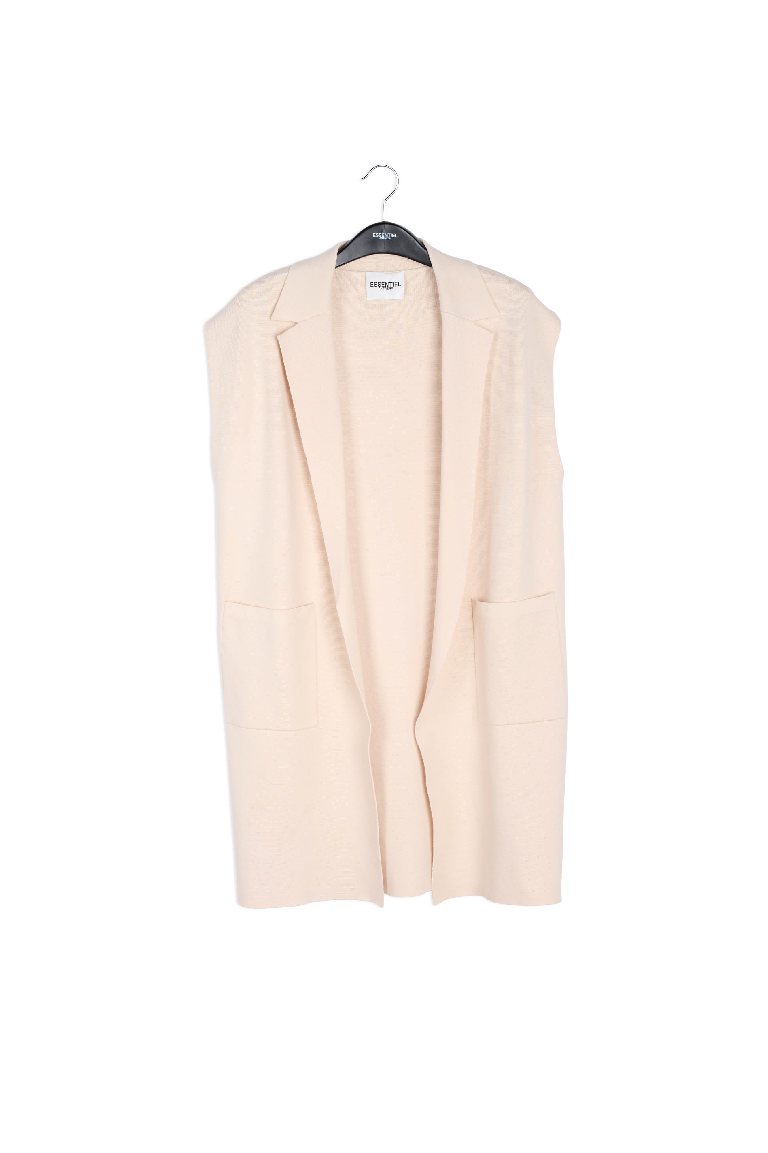 Gebroken witte cardigan zonder mouwen RE—SSENTIEL | Essentiel second hand