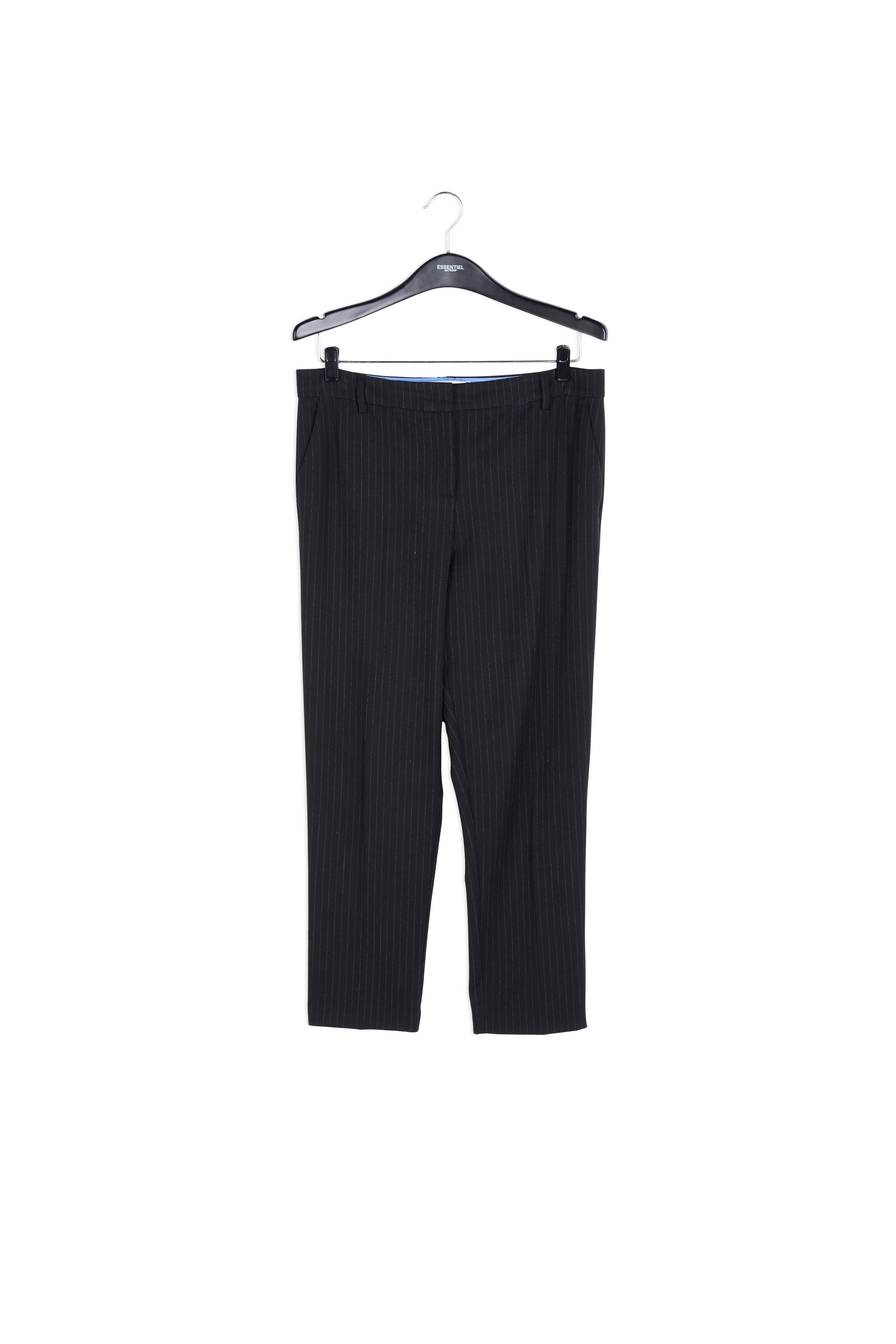 Pantalon noir à fines rayures RE—SSENTIEL | Essentiel second hand