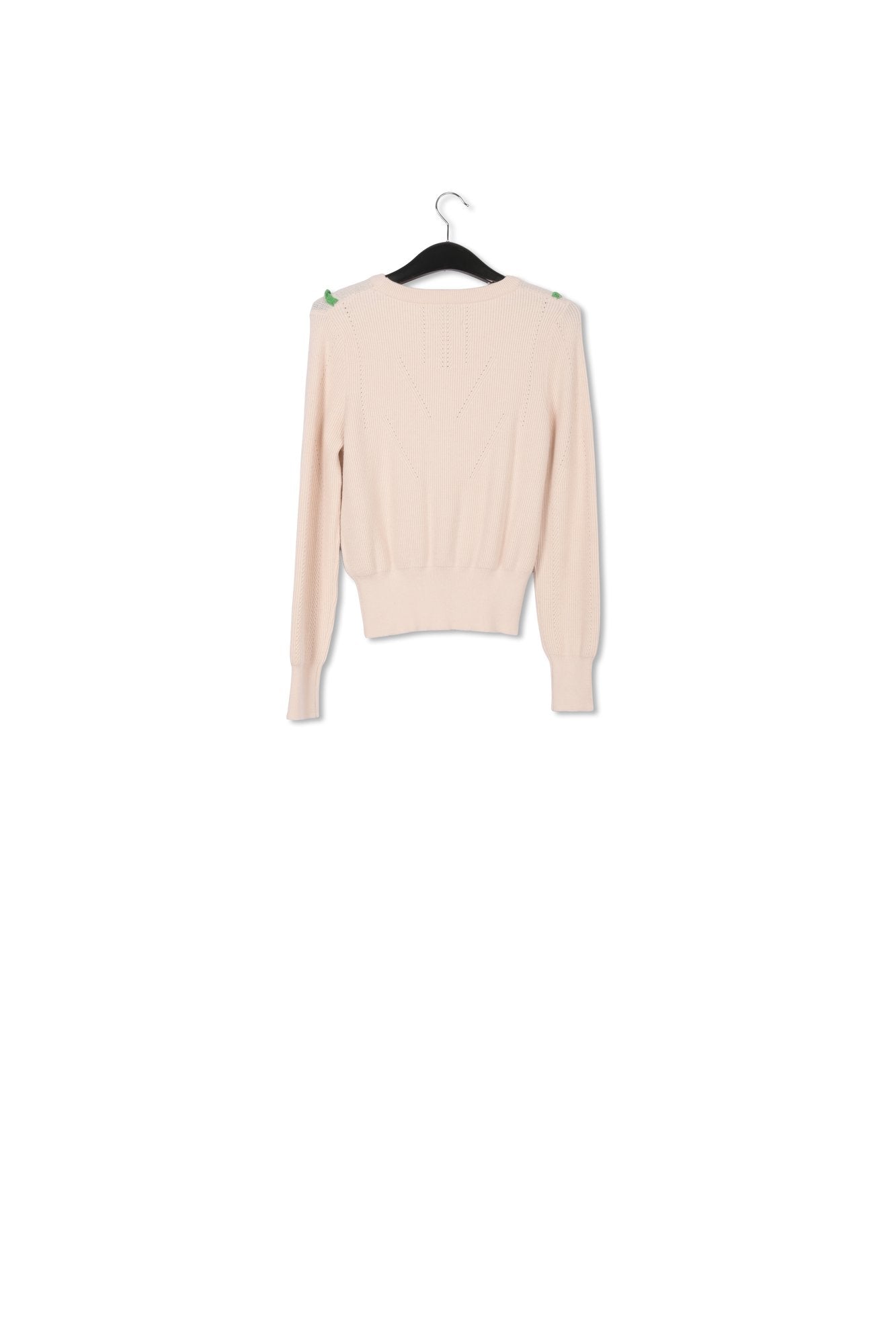 Pull écru en tricot torsadé à broderies RE—SSENTIEL | Essentiel second hand