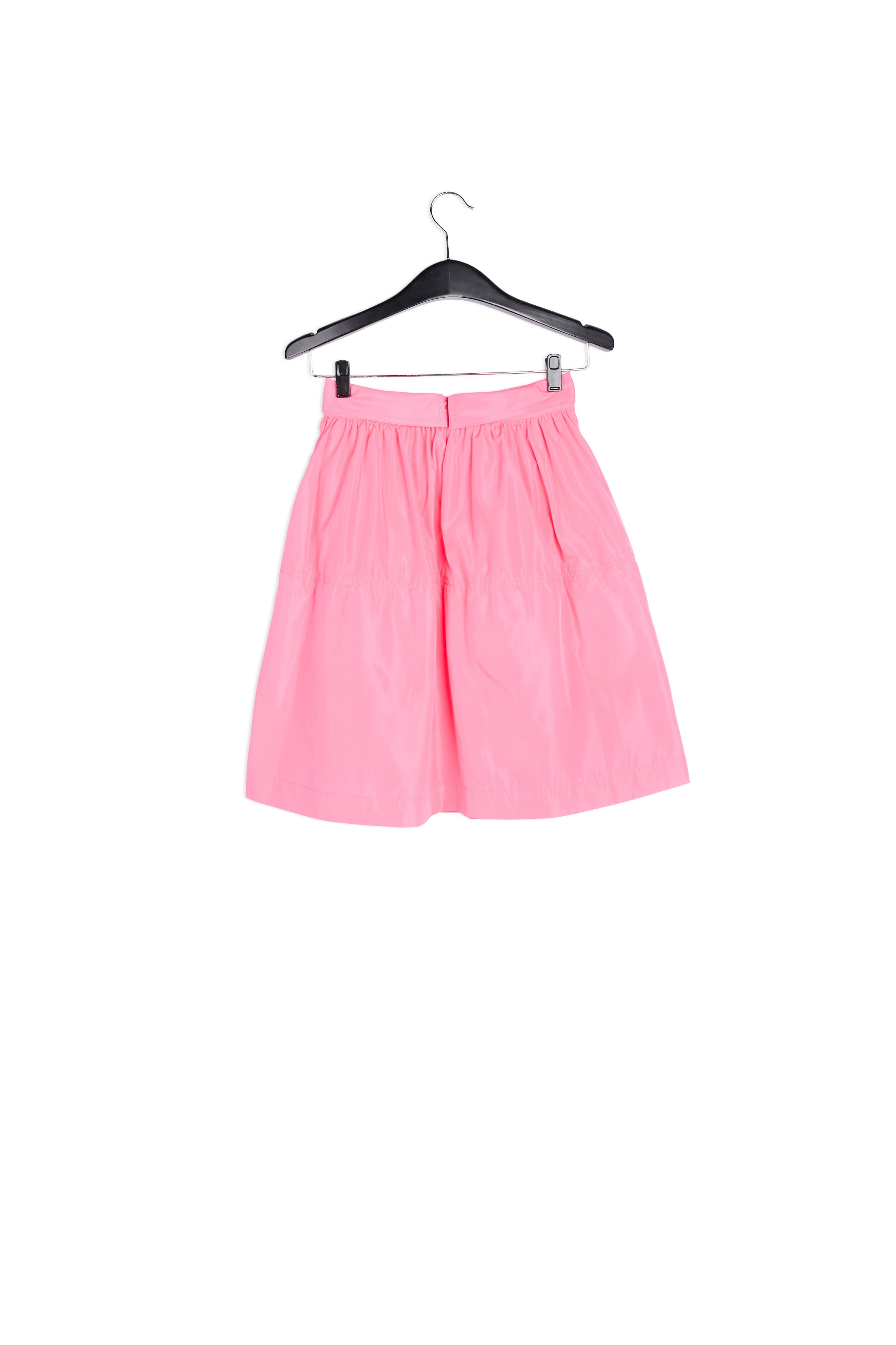 Neon pink gathered mini skirt RE—SSENTIEL | Essentiel second hand