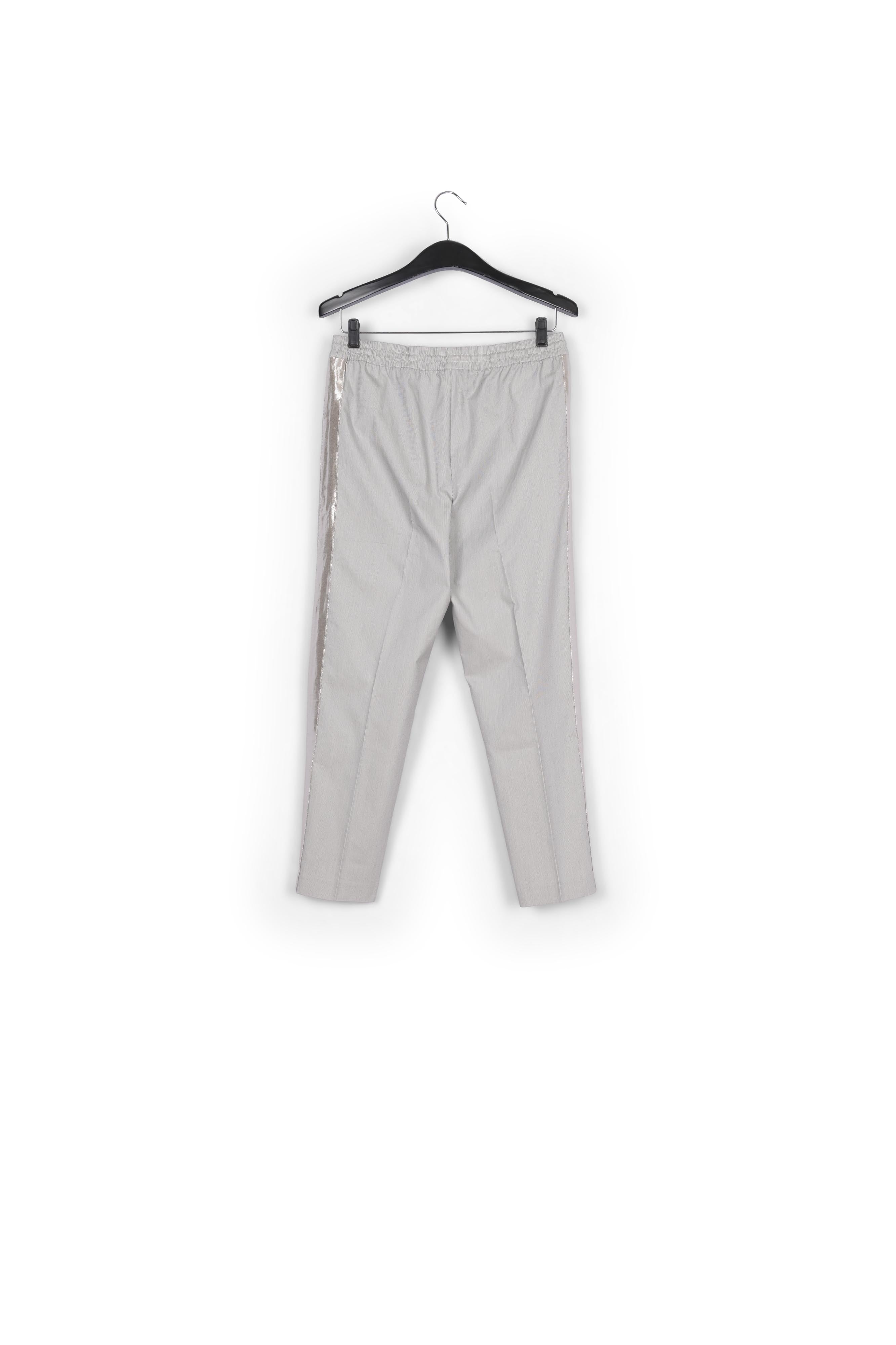 Pantalon à carreaux gris et blanc cassé RE—SSENTIEL | Essentiel second hand