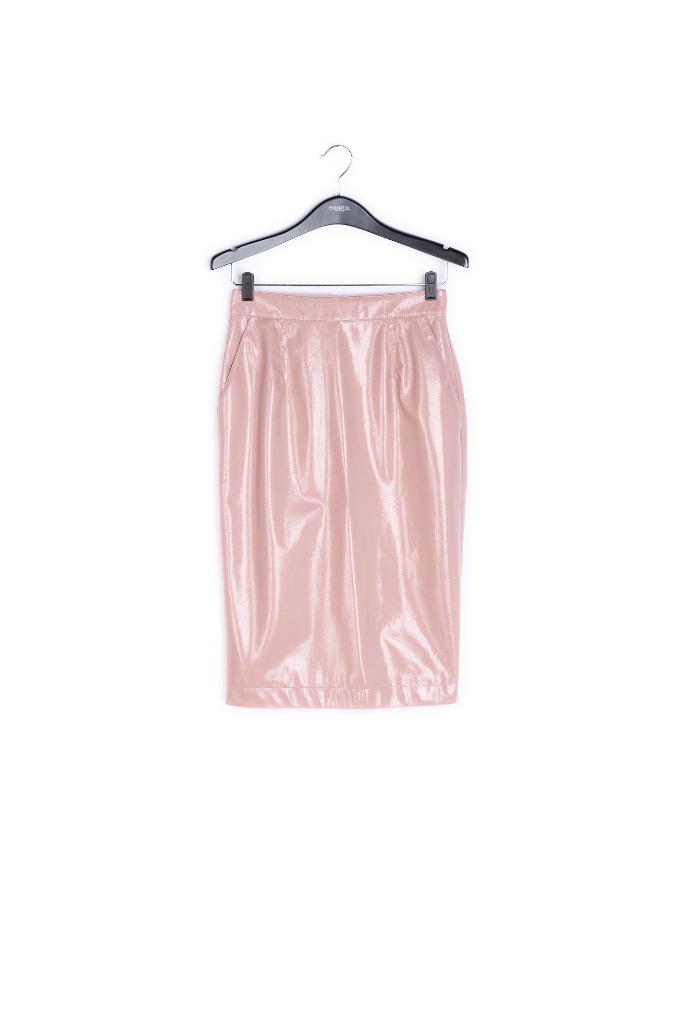 Pink leather-look pencil skirt RE—SSENTIEL | Essentiel second hand