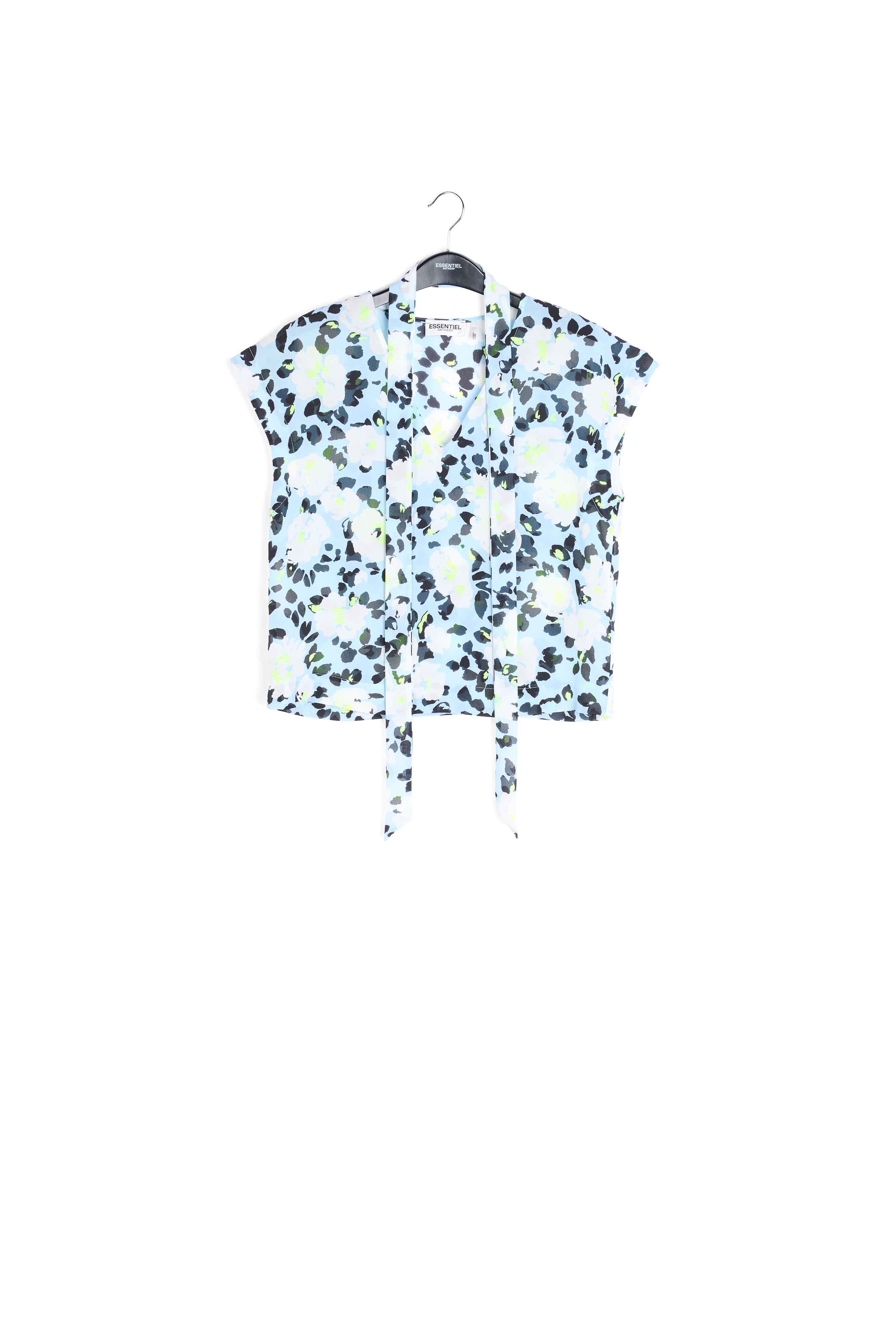 Top bleu pâle à imprimé floral RE—SSENTIEL | Essentiel second hand