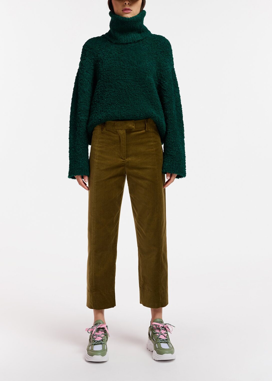 Pull vert foncé à  col amovible RE—SSENTIEL | Essentiel second hand