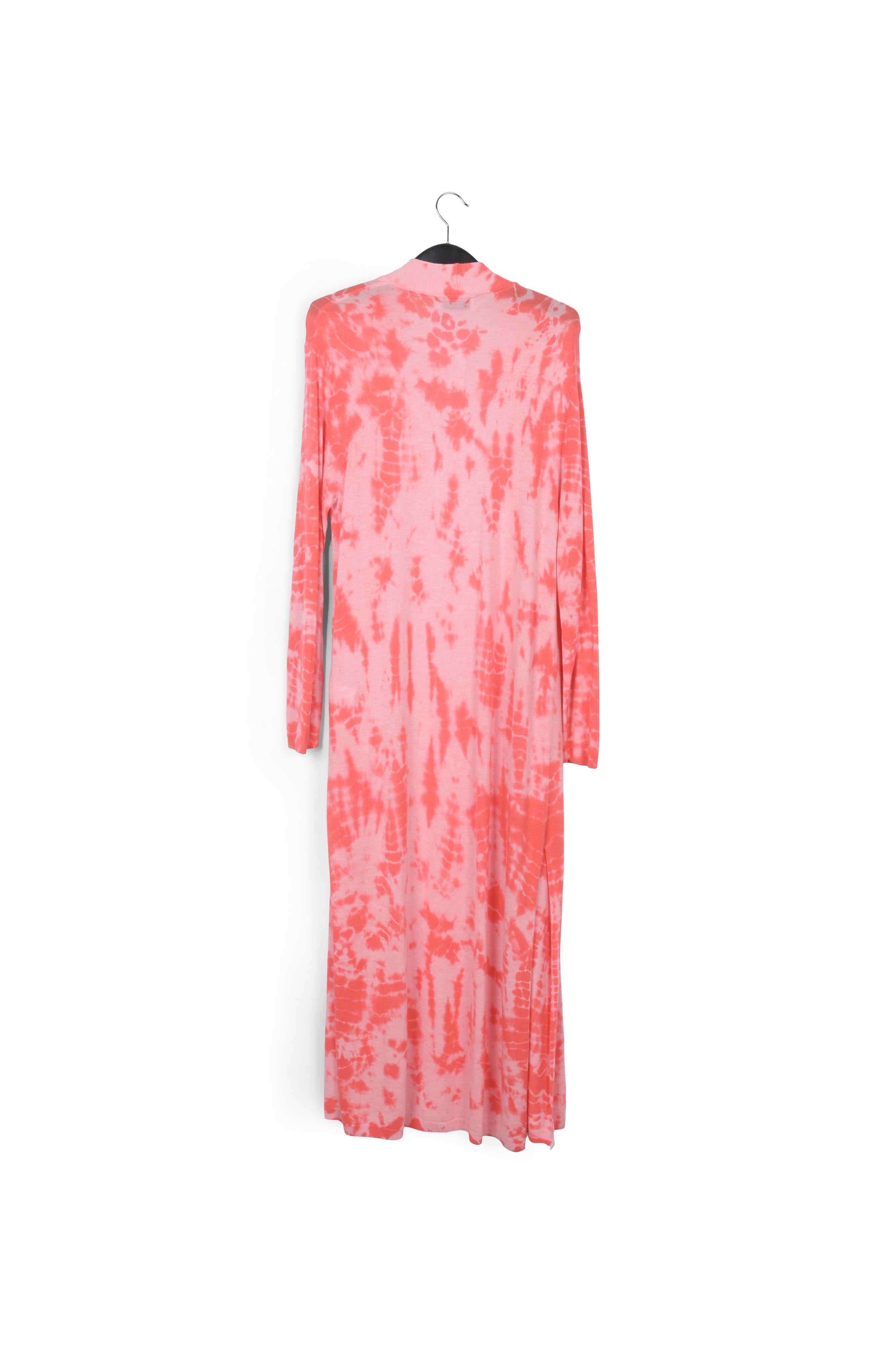 Long cardigan tie-dye rose et rouge RE—SSENTIEL | Essentiel second hand
