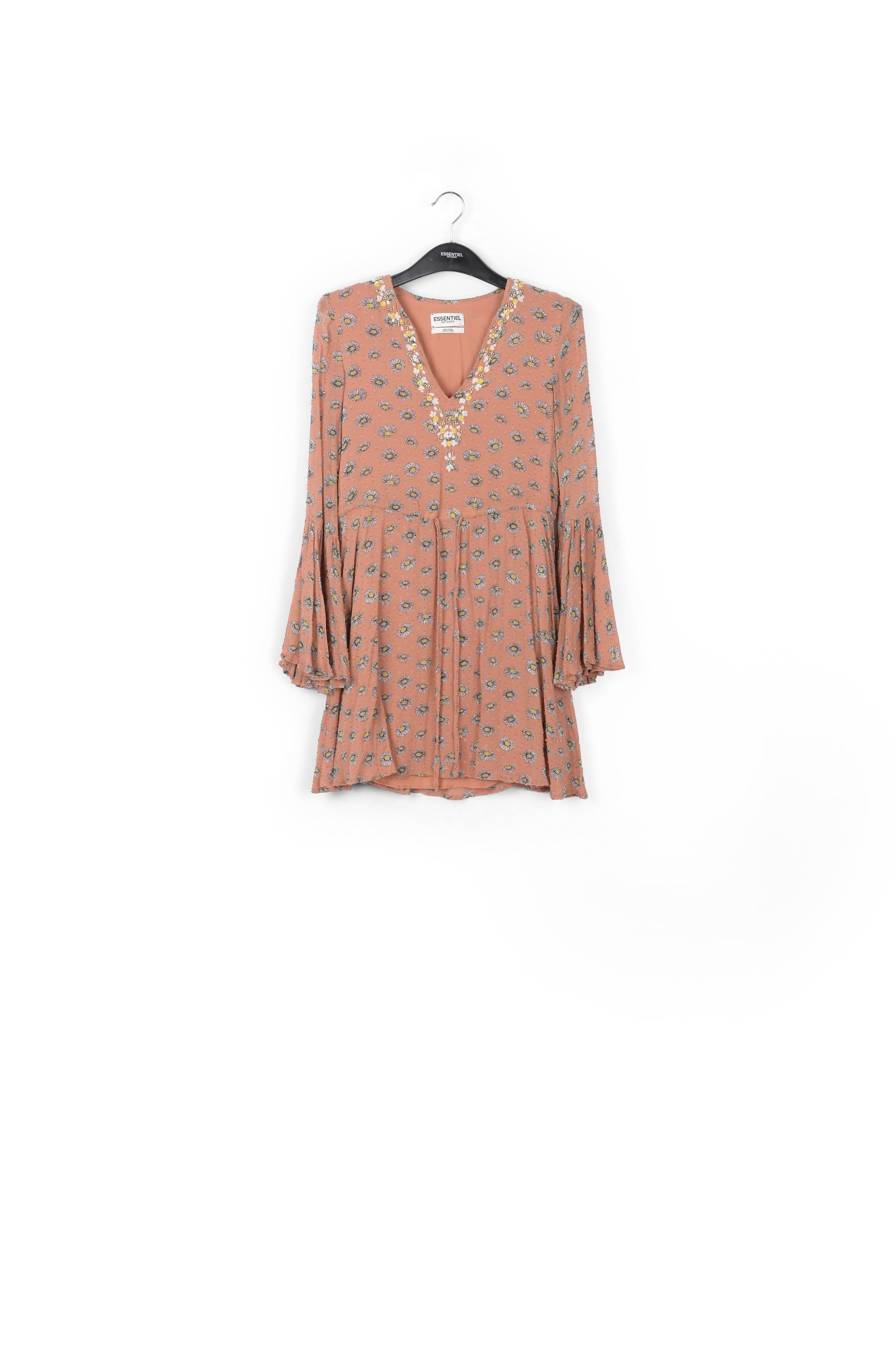 Mini-robe avec encolure v et imprimé RE—SSENTIEL | Essentiel second hand