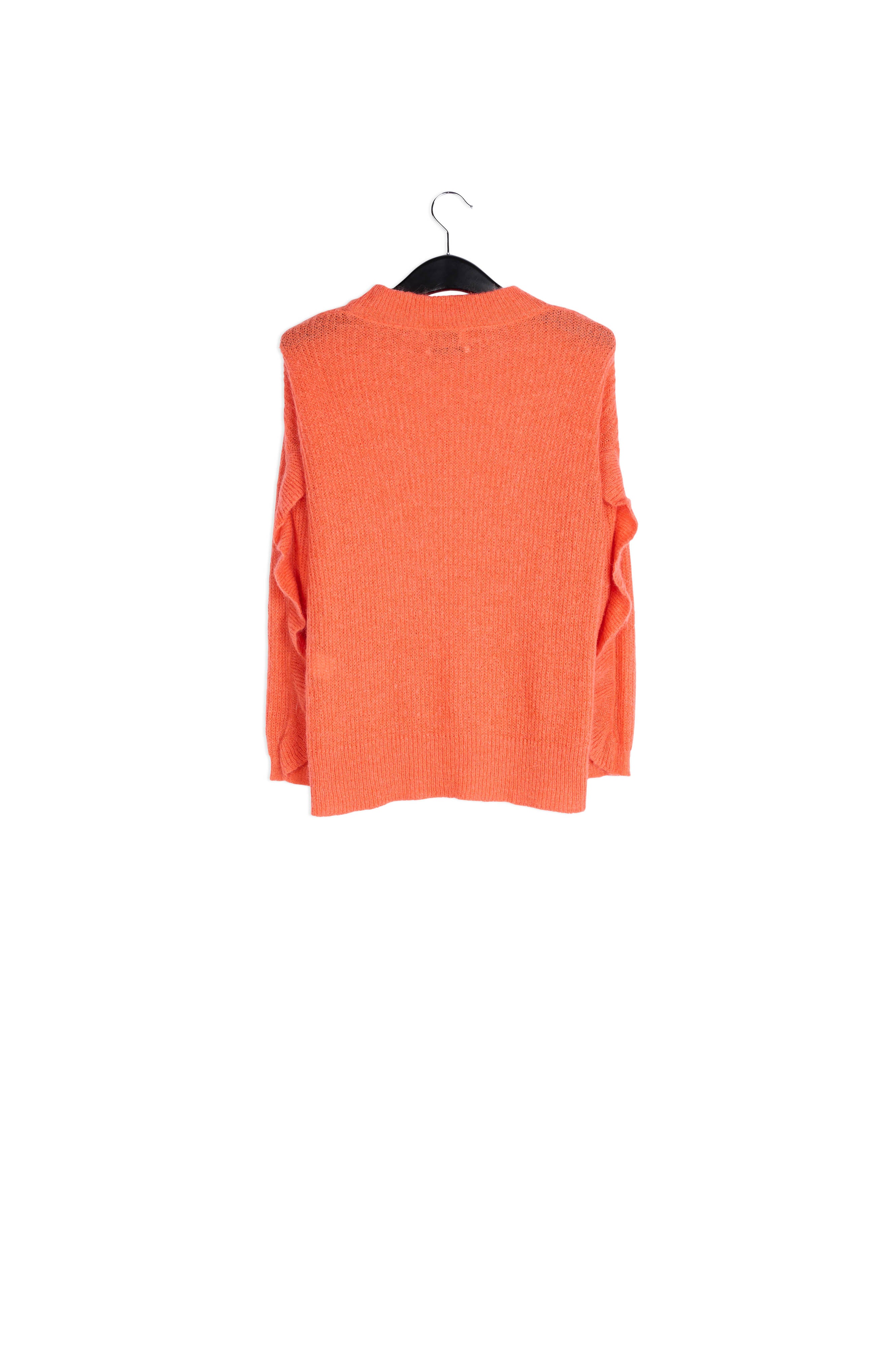 Soft mohair ruffled sweater in light orange RE—SSENTIEL | Essentiel second hand