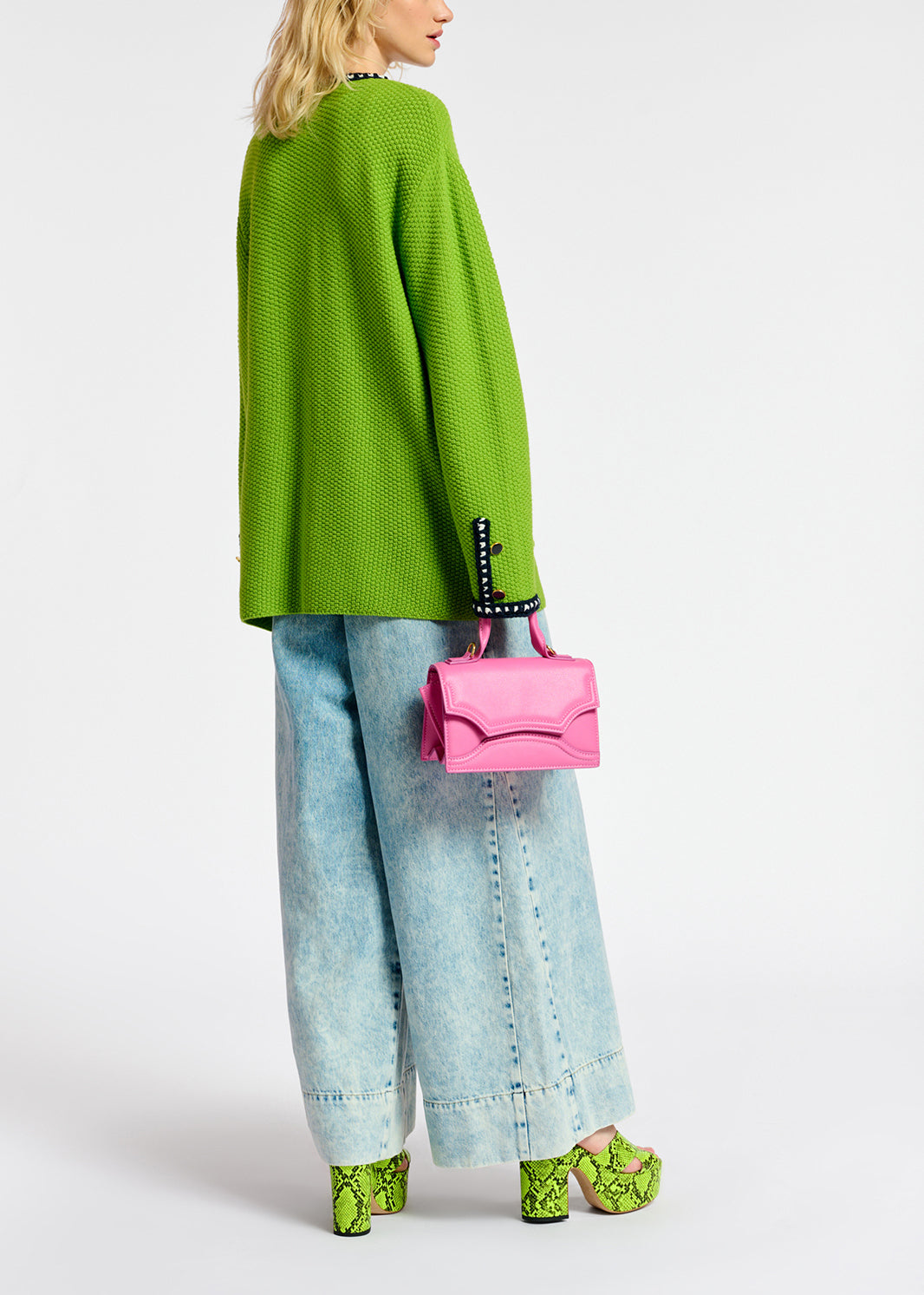 Cardigan vert en laine et coton RE—SSENTIEL | Essentiel second hand