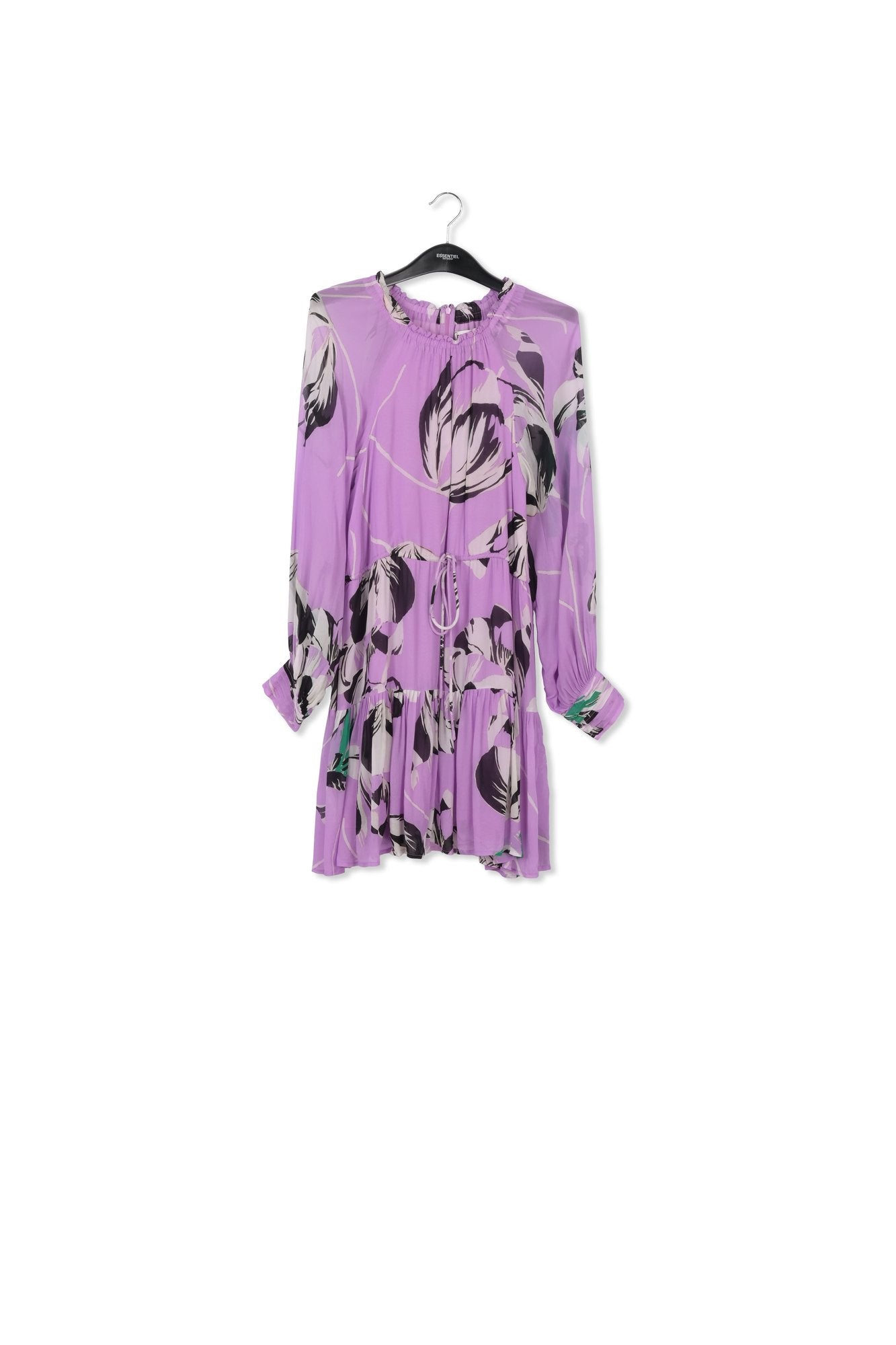 Lilac floral-print mini dress RE—SSENTIEL | Essentiel second hand