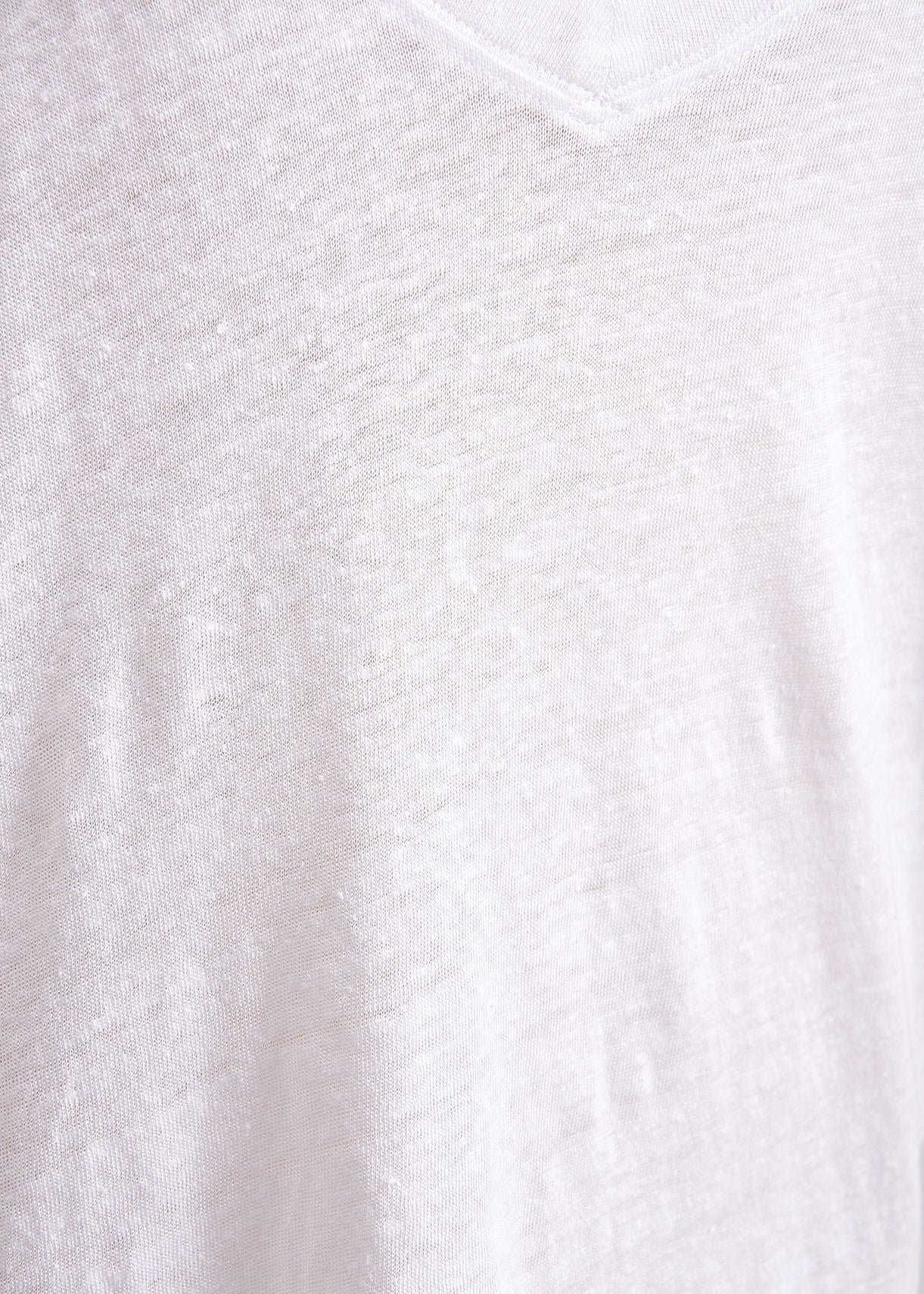 White linen v-neck t-shirt RE—SSENTIEL | Essentiel second hand