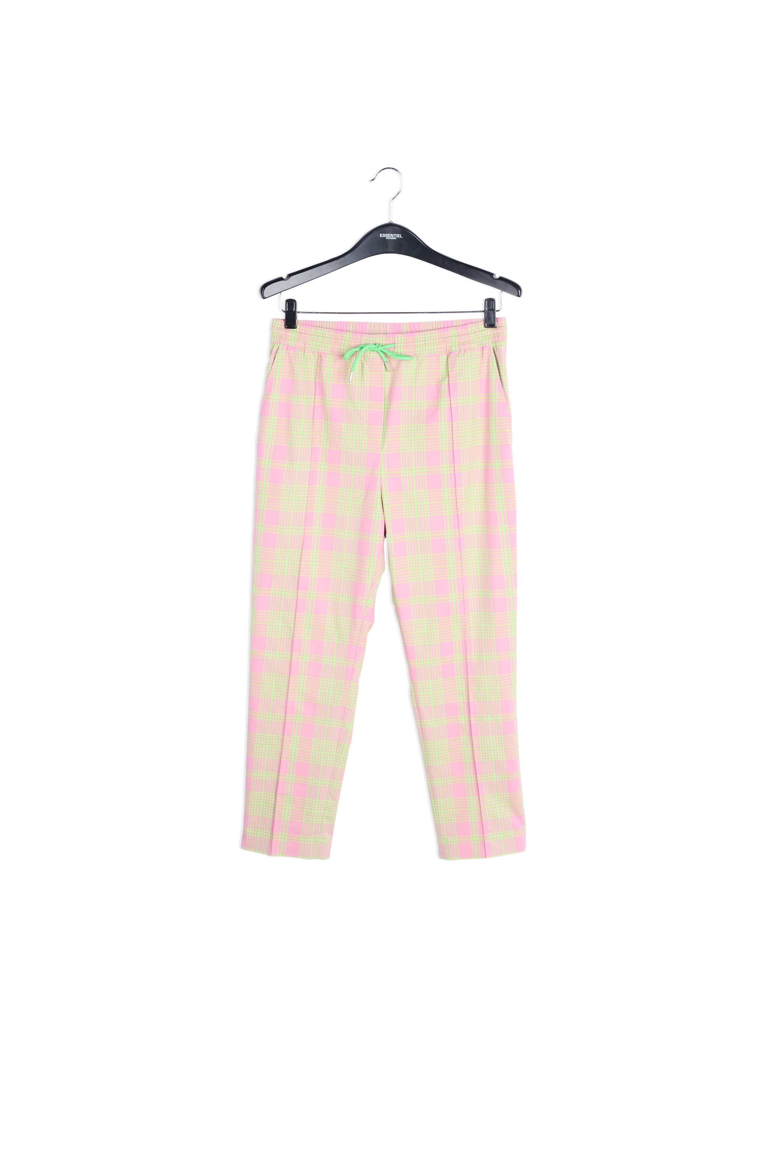 Pantalon tartan vieux rose RE—SSENTIEL | Essentiel second hand