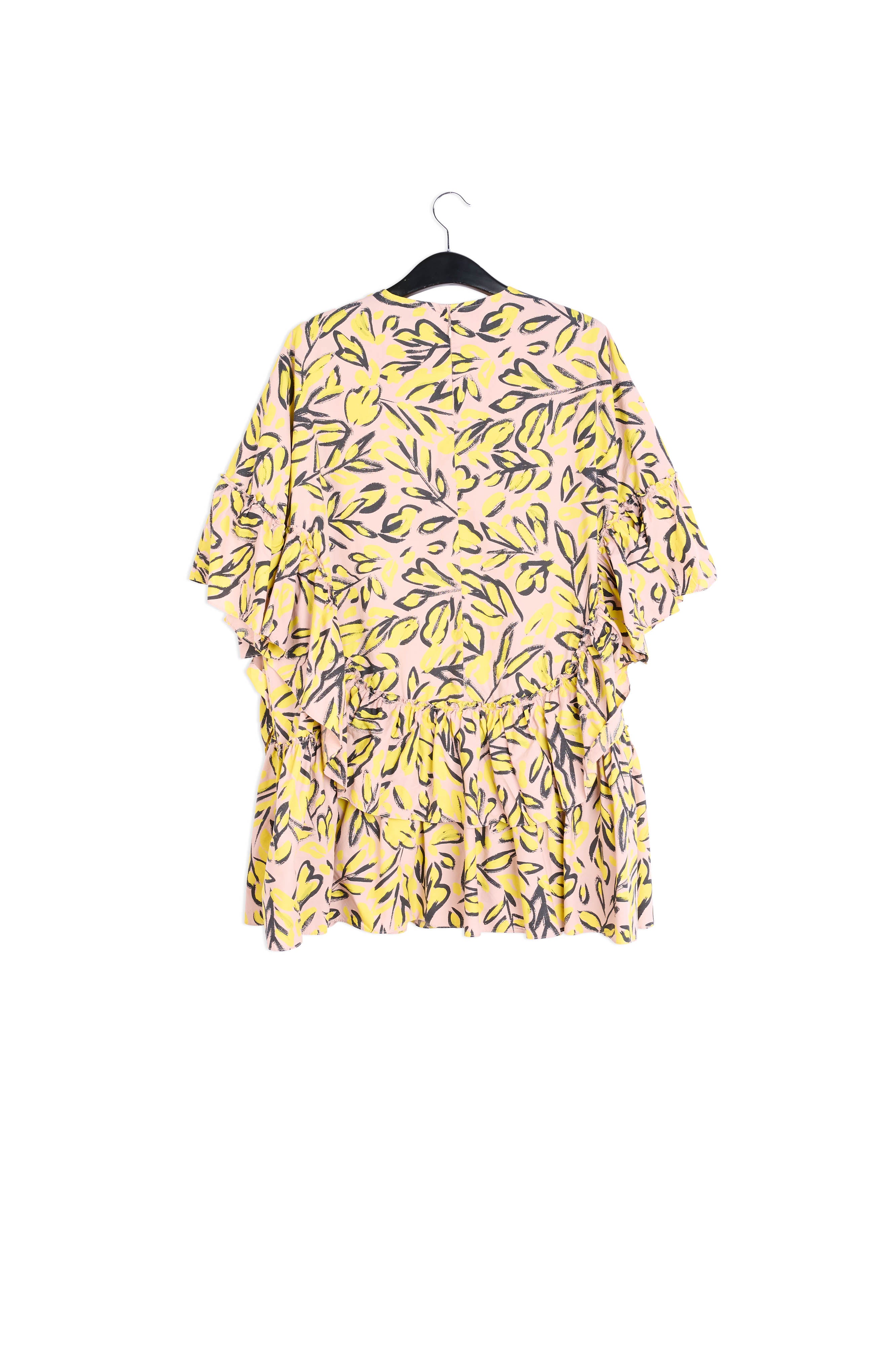 Beige katoenen jurk met volants RE—SSENTIEL | Essentiel second hand