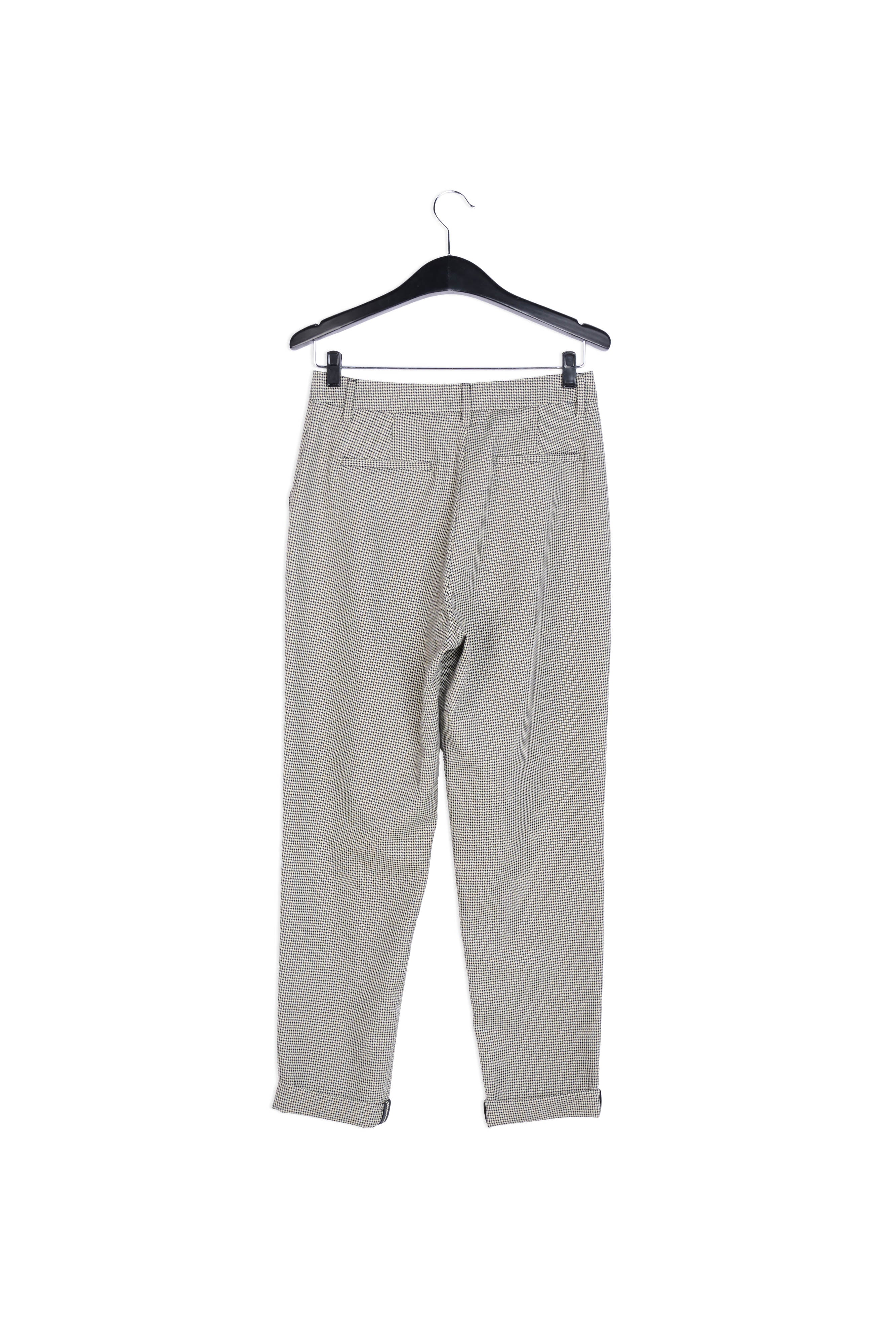 Pantalon pied-de-poule ample à taille haute RE—SSENTIEL | Essentiel second hand