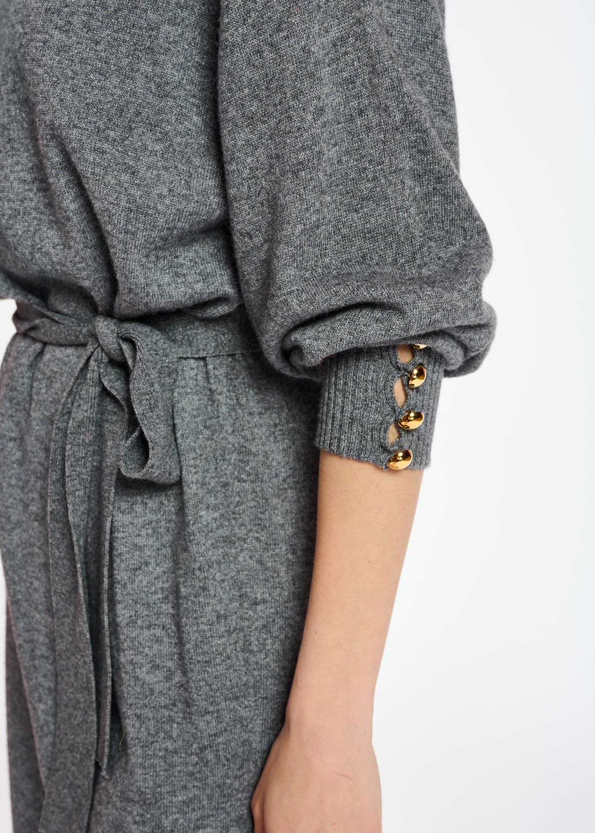 Grey turtleneck knit dress RE—SSENTIEL | Essentiel second hand