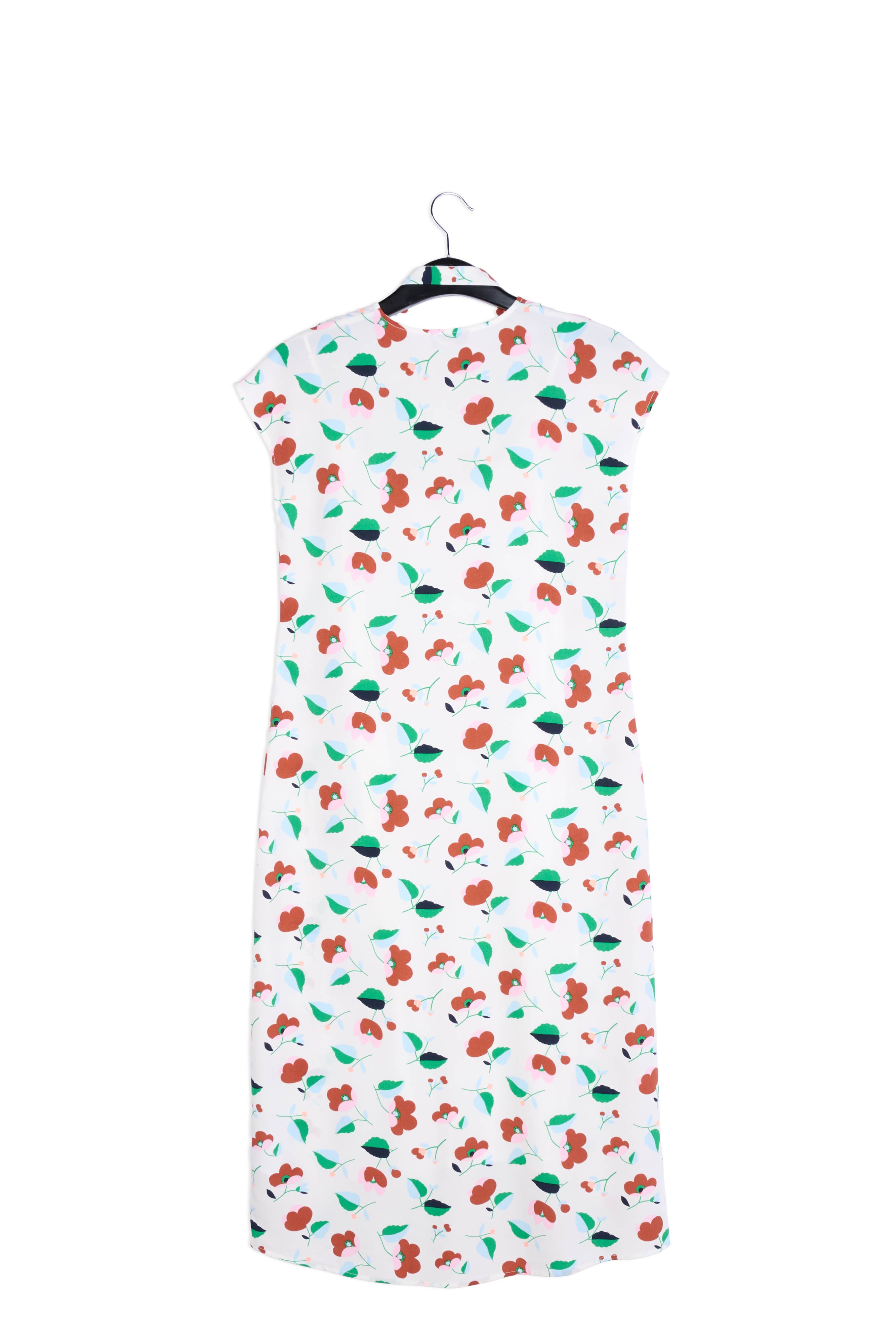 Off-white floral belted midi dress RE—SSENTIEL | Essentiel second hand
