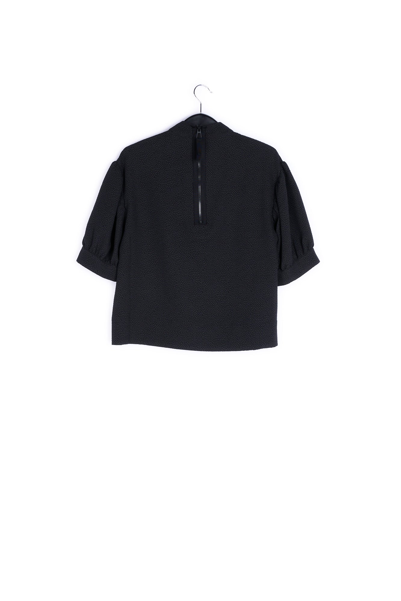 Black top with puffed sleeves RE—SSENTIEL | Essentiel second hand