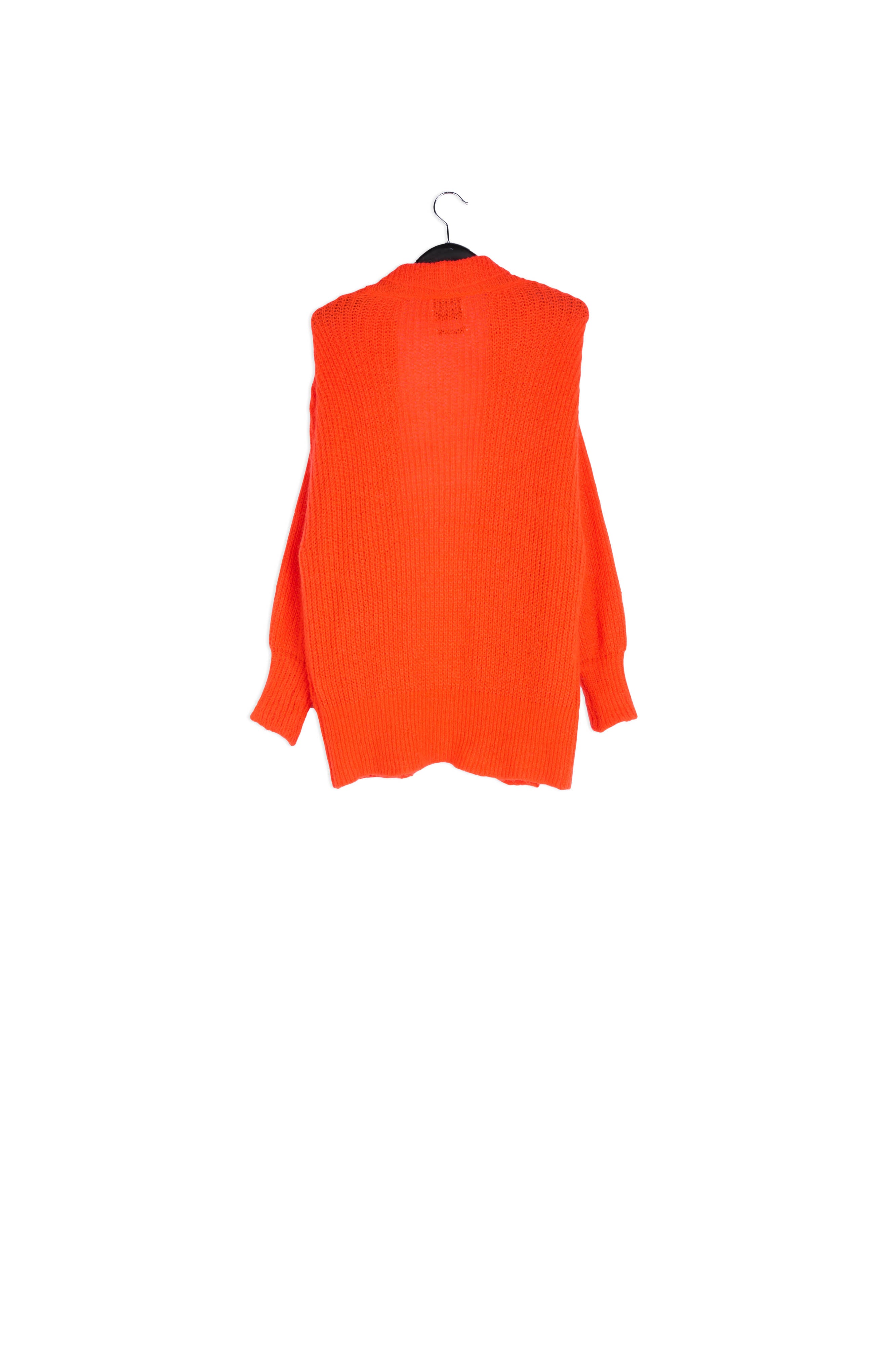 Cardigan orange à col replié RE—SSENTIEL | Essentiel second hand