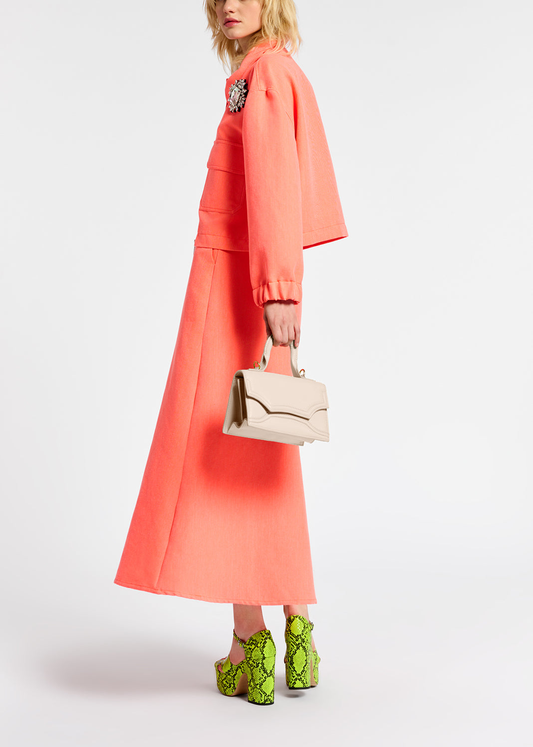 Veste courte rouge corail RE—SSENTIEL | Essentiel second hand